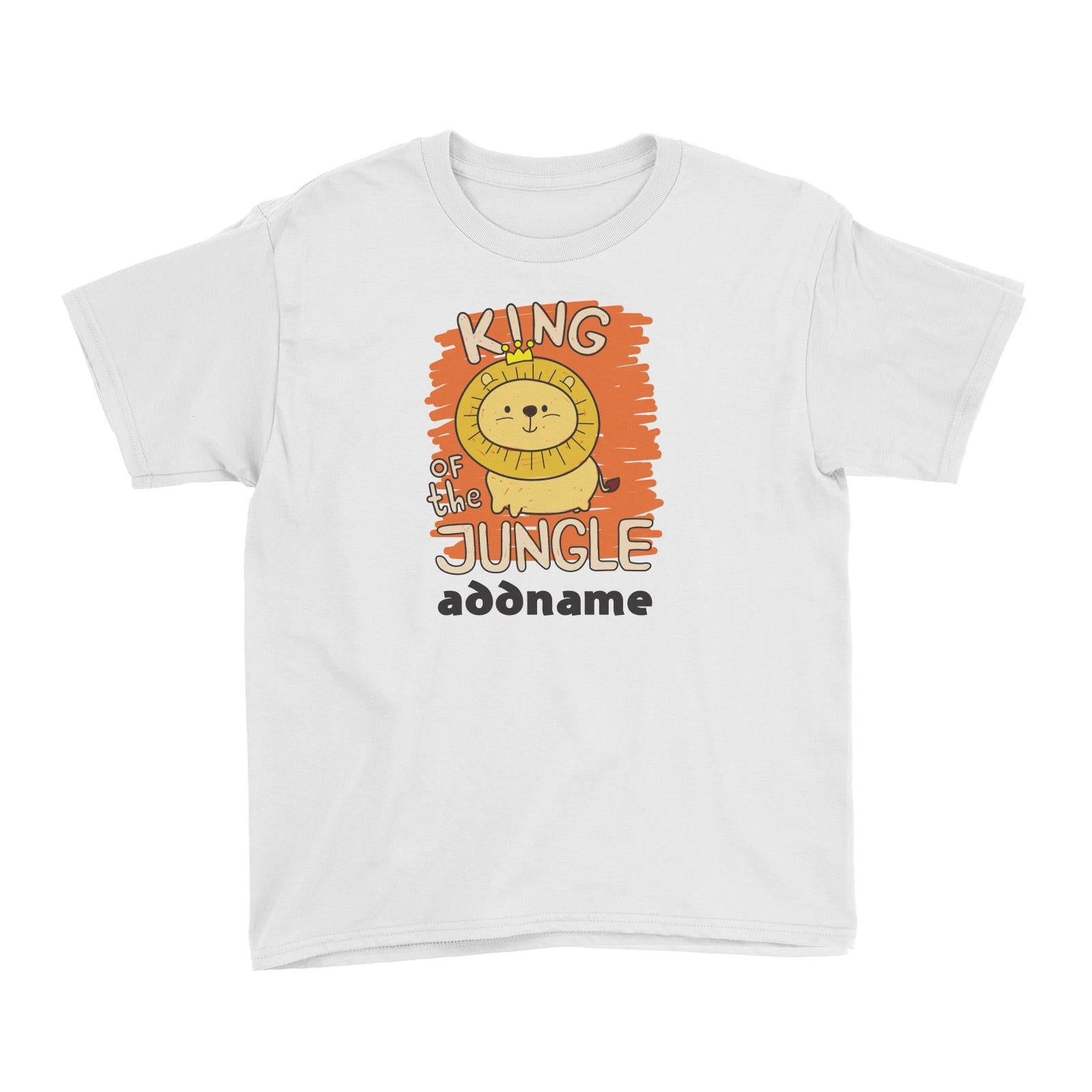 Cool Cute Animals Lion King Of The Jungle Addname Kid's T-Shirts