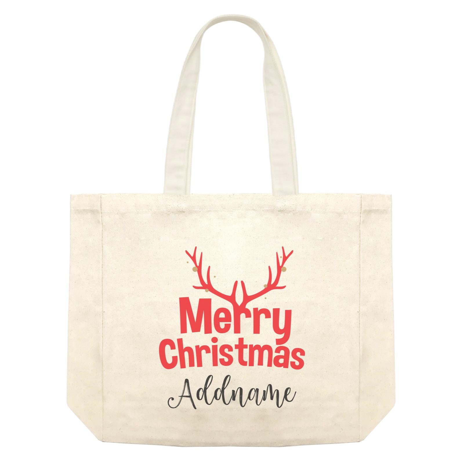 Christmas Series Antler Merry Christmas Shopping Bag