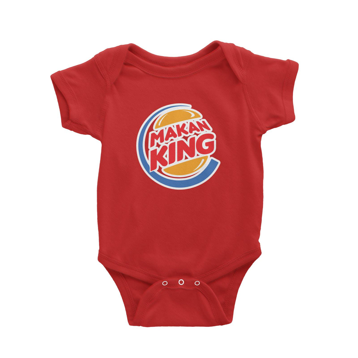 Slang Statement Makan King Baby Romper
