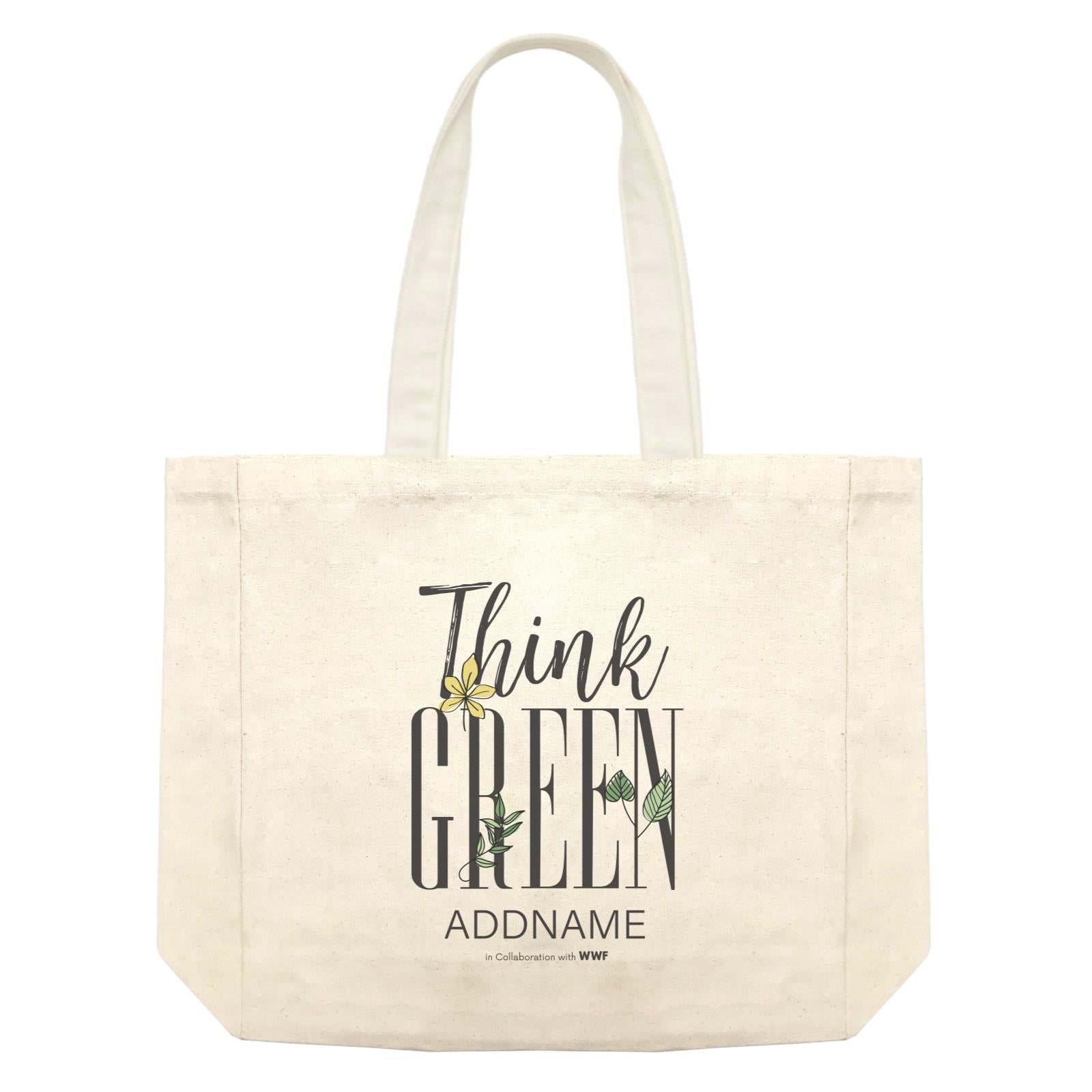 Think Green with Doodle Addname Shopping Bag