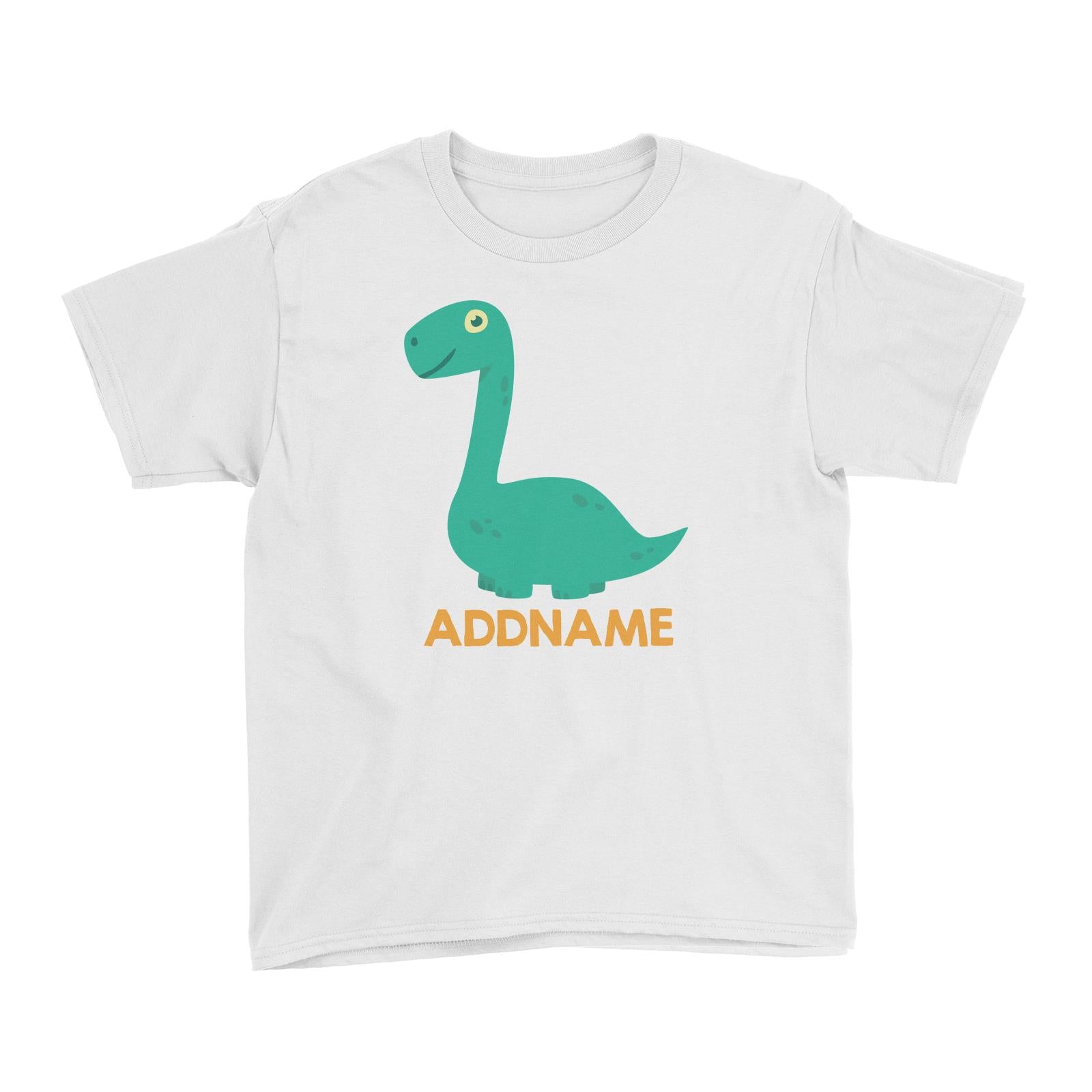 Cute Long Neck Dinosaur Personalizable Design Kid's T-Shirt