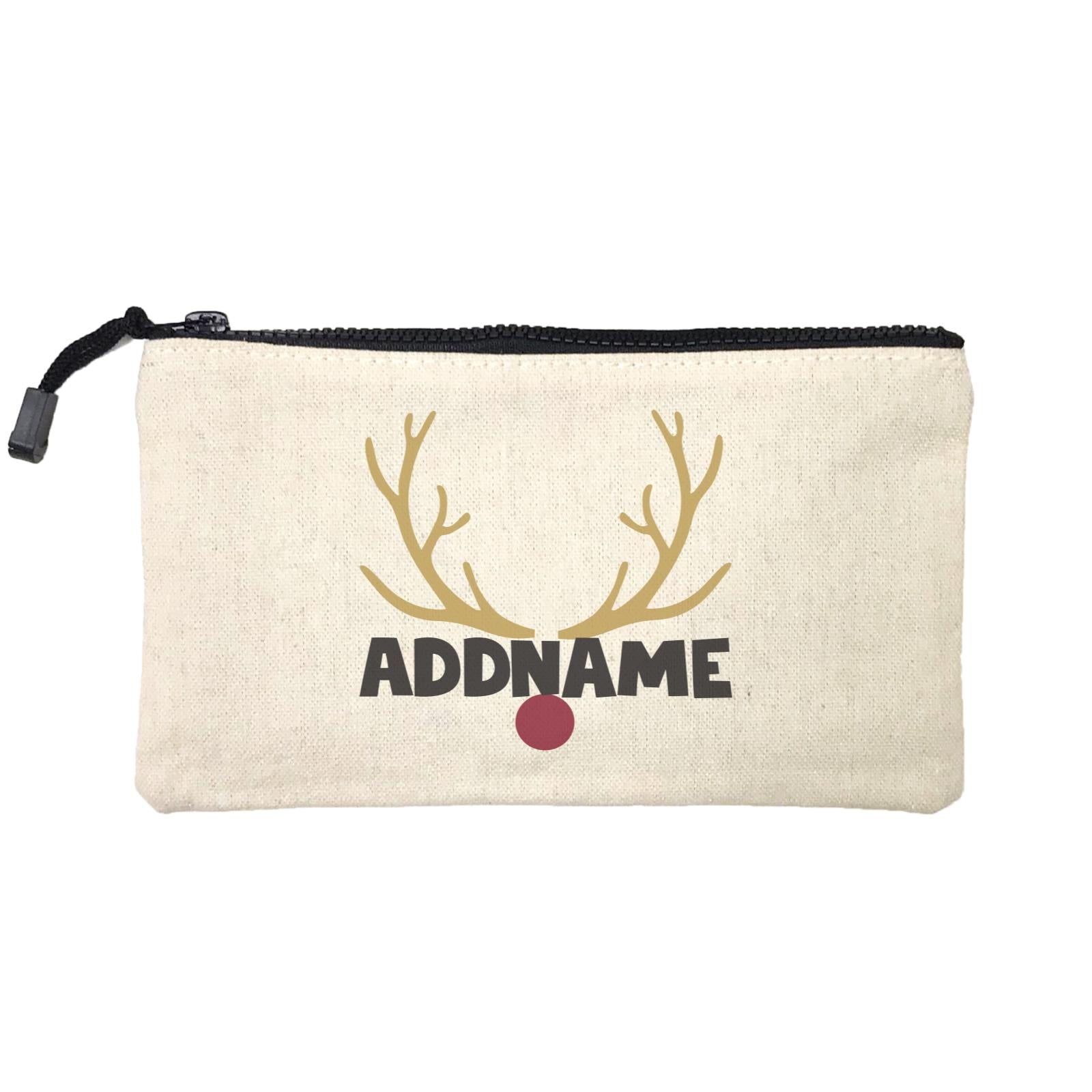 Xmas Rudolf Antler and Nose Mini Accessories Stationery Pouch