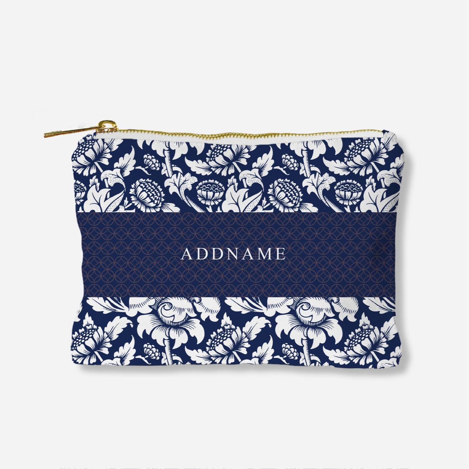 Limitless Opportunity Series - Blue Full Print Zipper Pouch With English Personalization