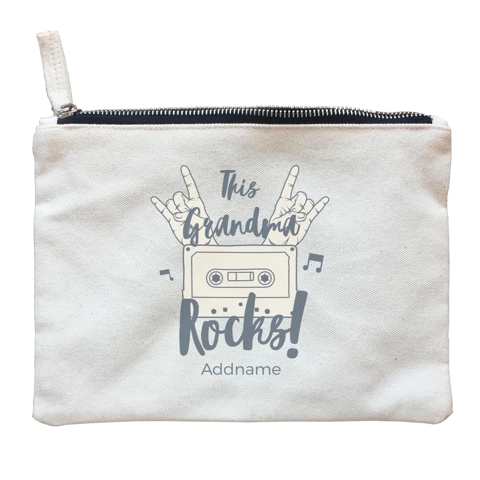 Awesome Mom 1 This Grandma Rocks! Cassette Addname Zipper Pouch