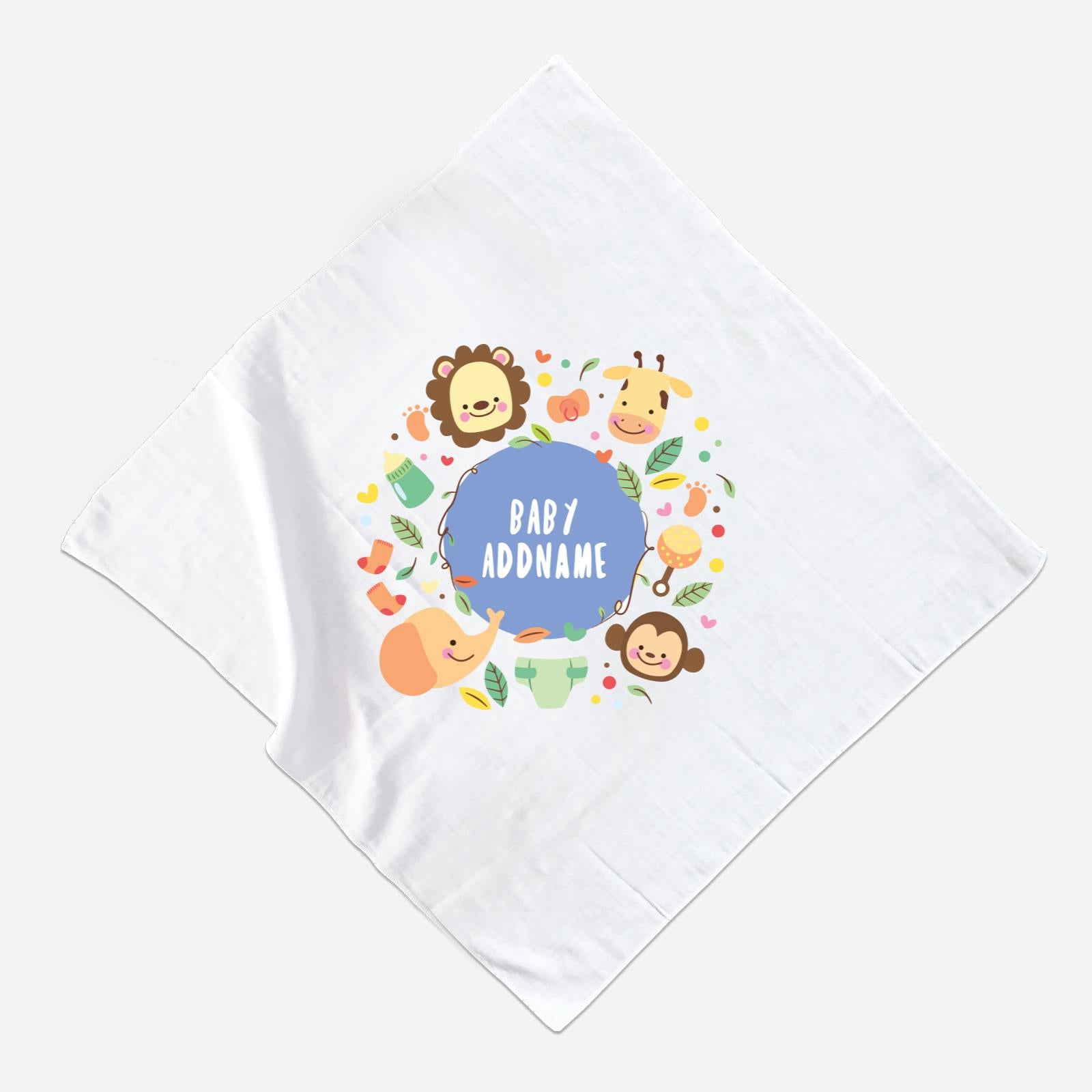 Safari Animal Boy Muslin Square