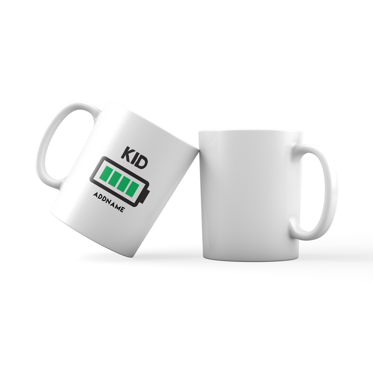 Battery Fully Charged Kid Addname Mug