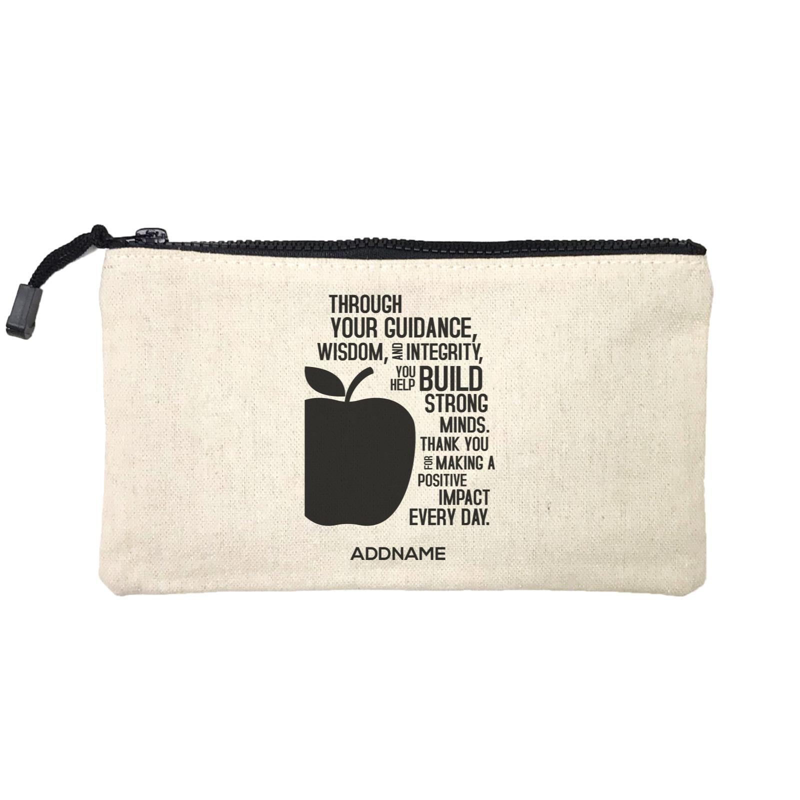Super Teachers Thank You For Making A Positive Impact Everyday Addname Mini Accessories Stationery Pouch