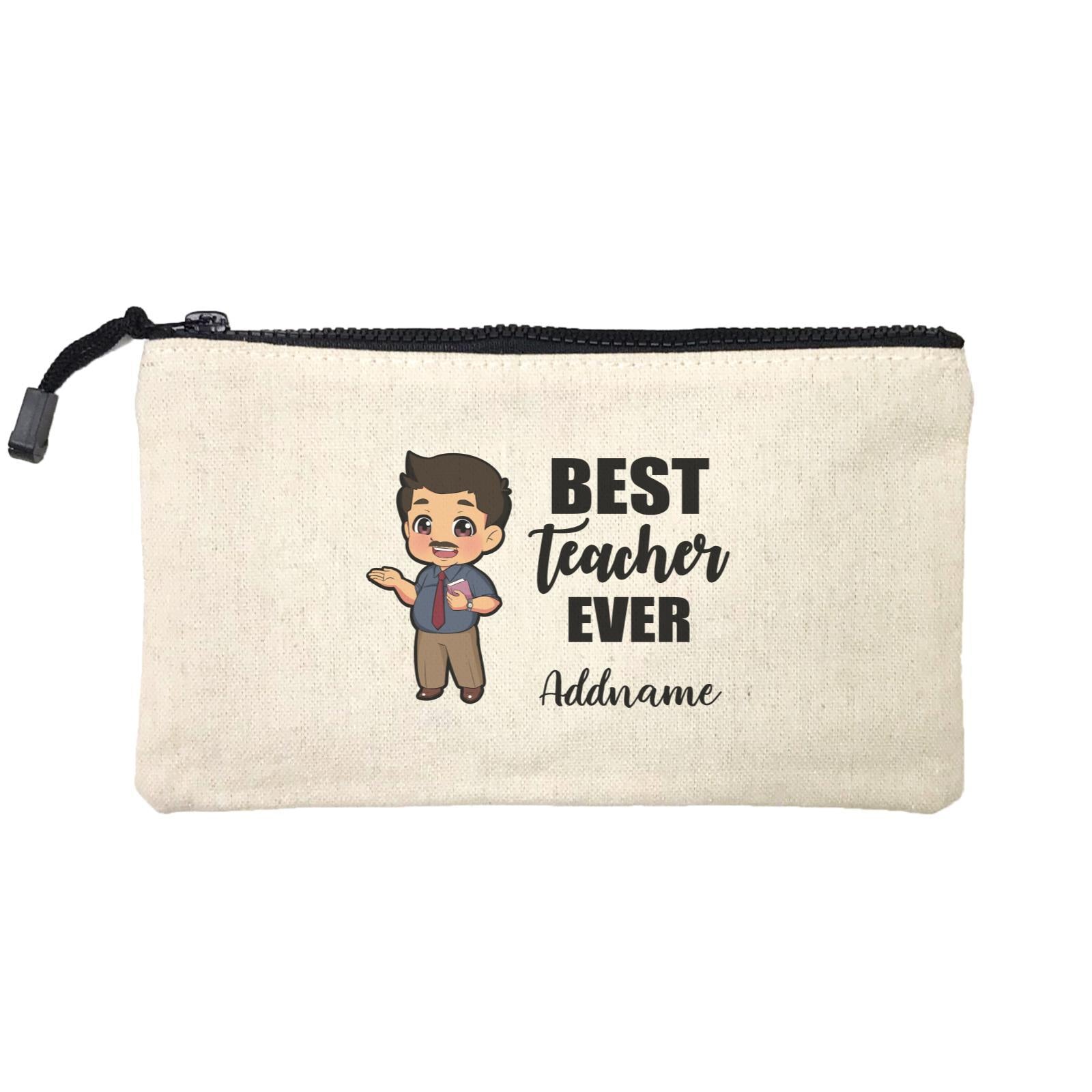 Chibi Teachers Chubby Male Best Teacher Ever Addname Mini Accessories Stationery Pouch