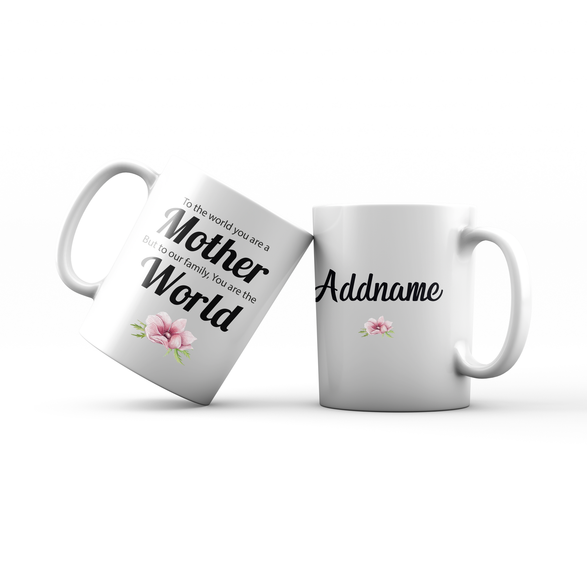 Sweet Mom Quotes 1 To The World You Are A Mother But To Our Family, You Are The World Addname Mug