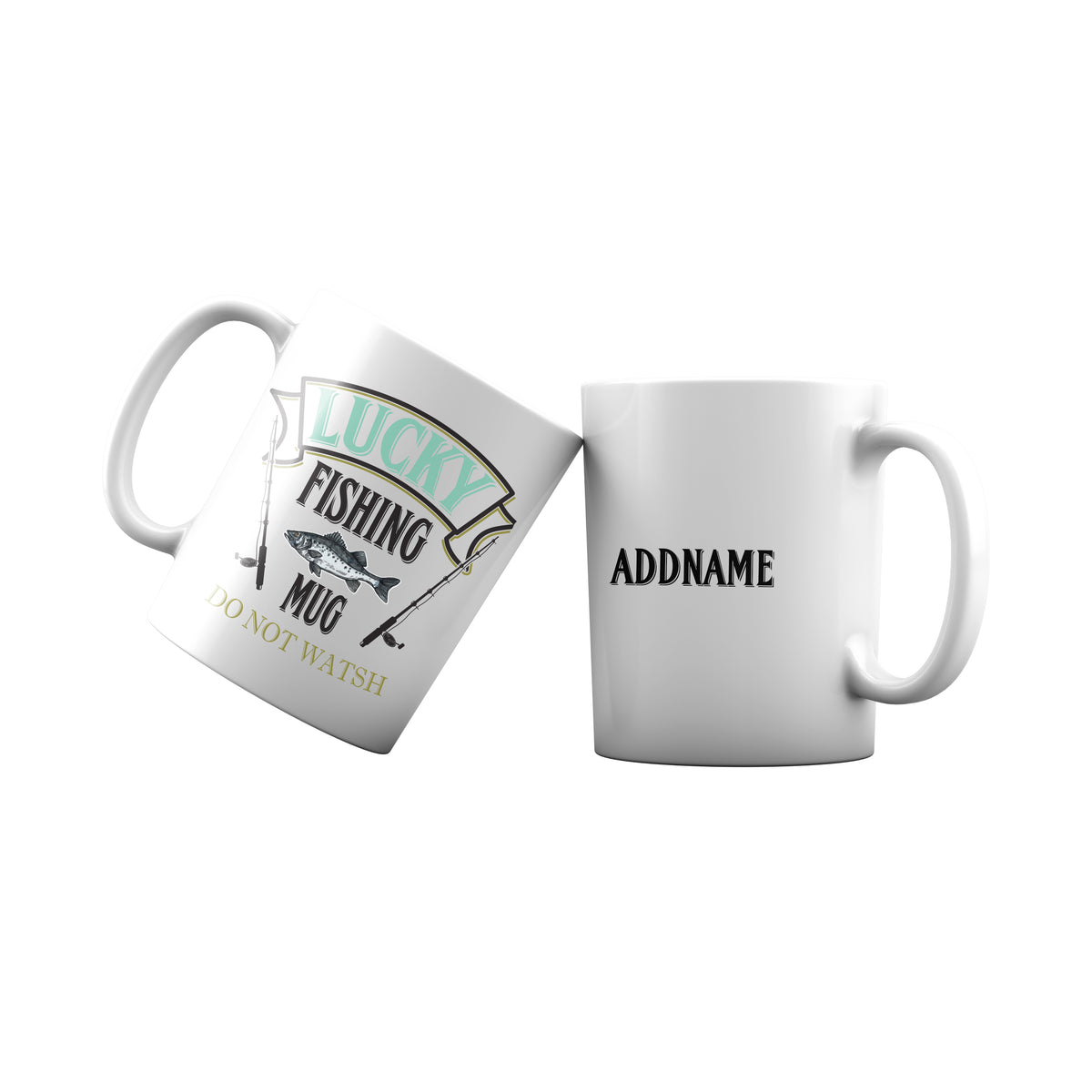 Lucky Fishing T-shirt Addname Mug
