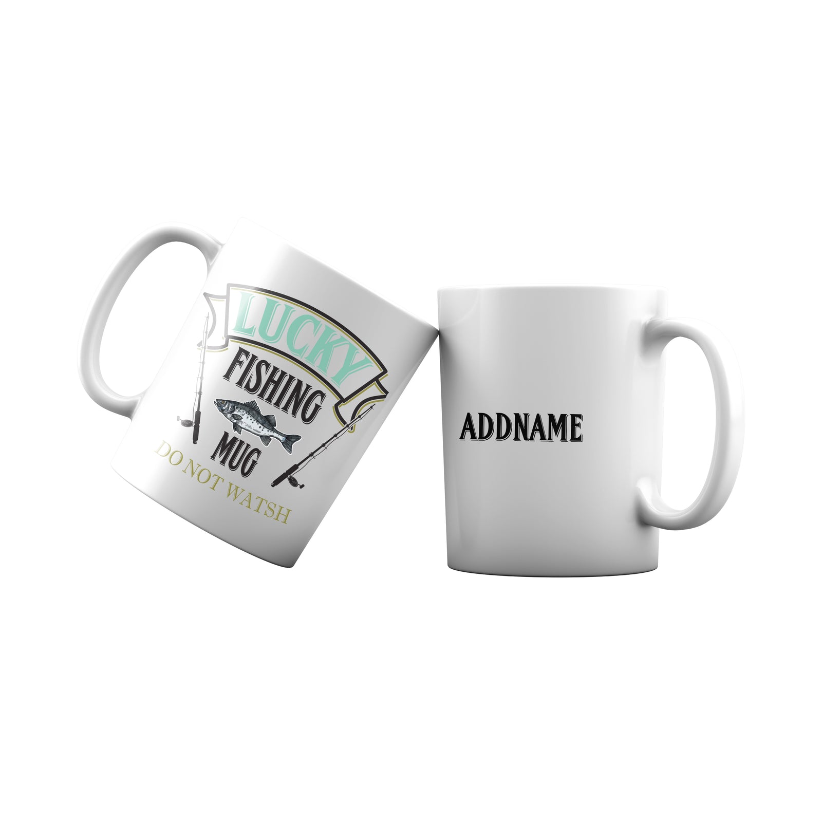 Lucky Fishing T-shirt Addname Mug