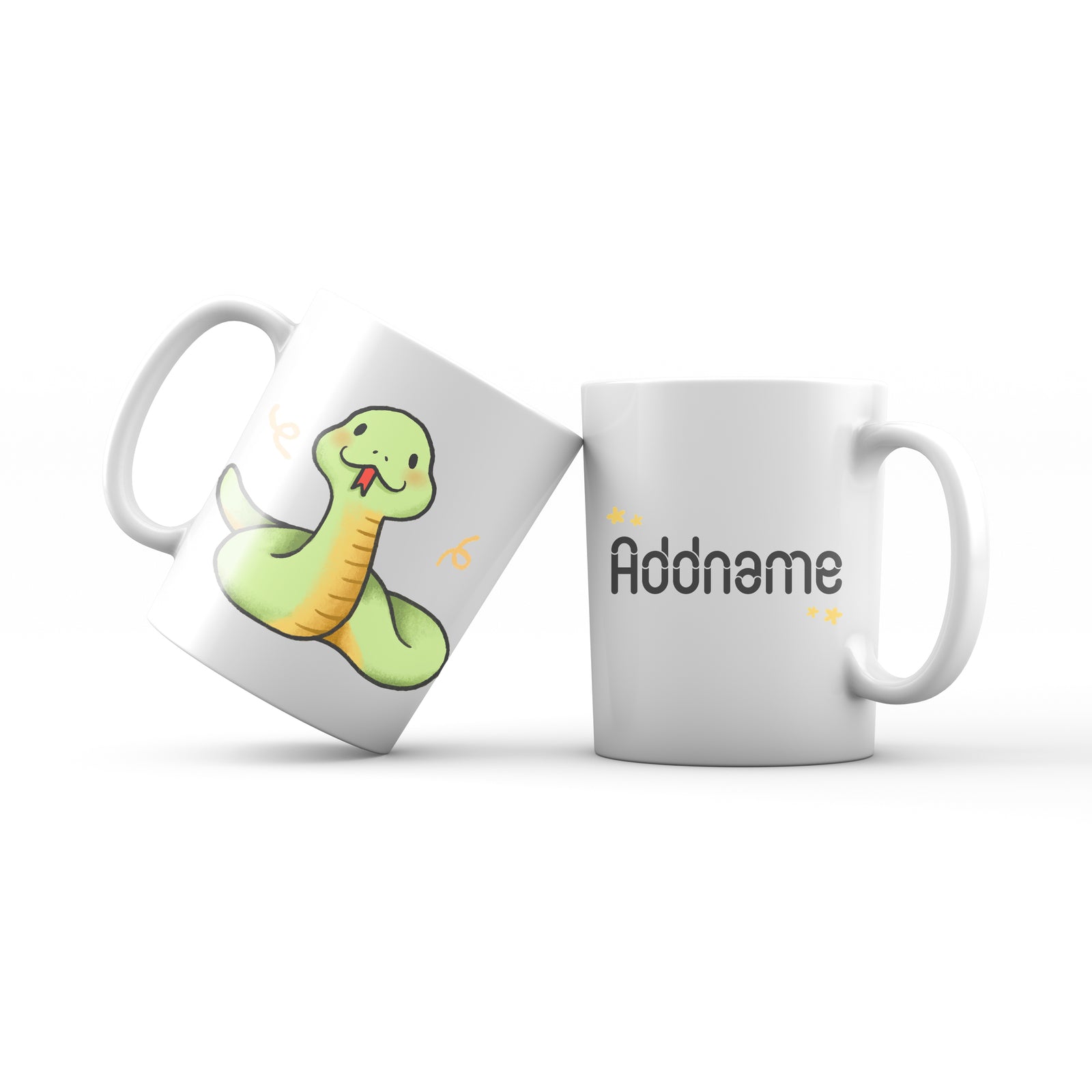 Cute Hand drawn Animals Safari Snake Addname Mug