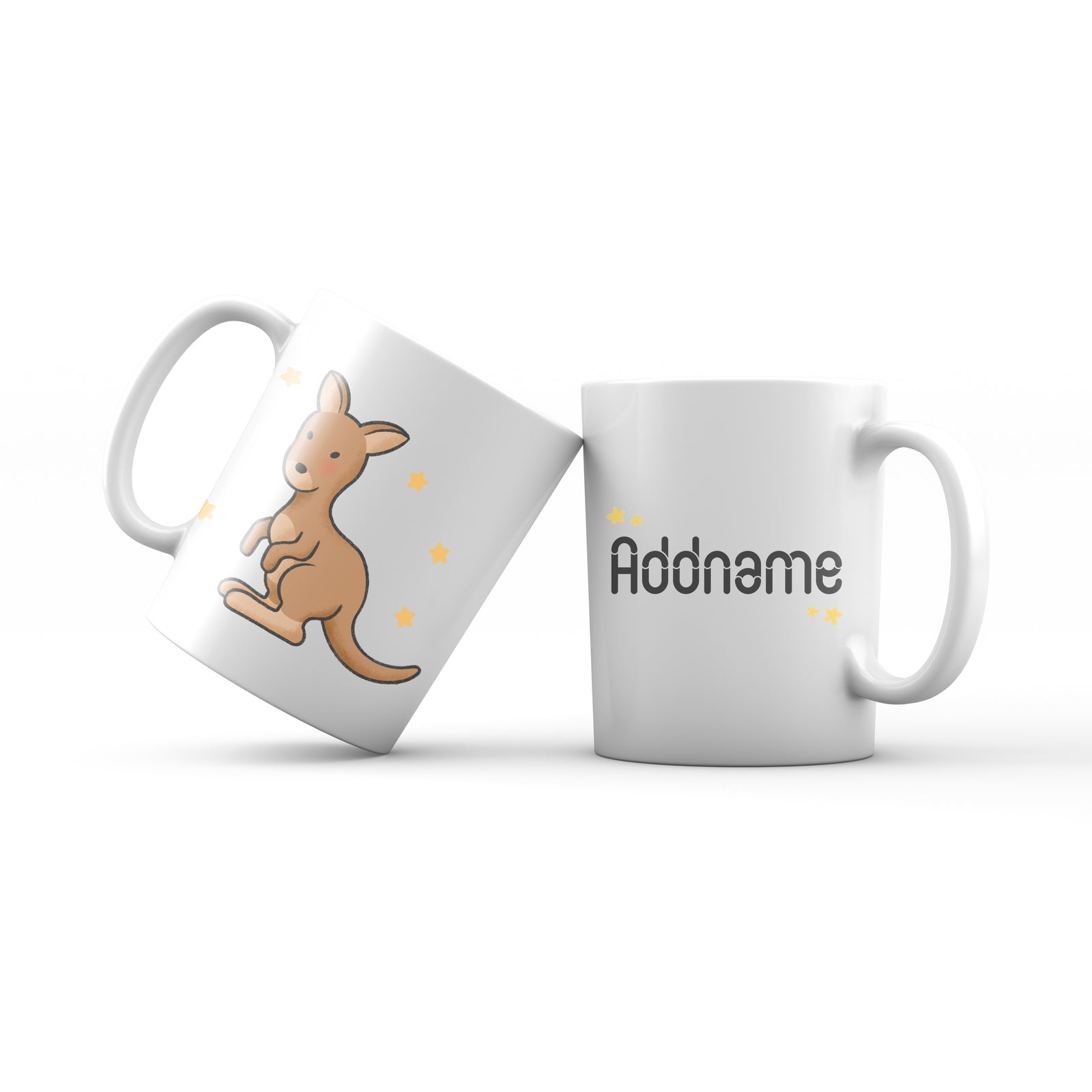 Cute Hand drawn Animals Aus Kangaroo Addname Mug