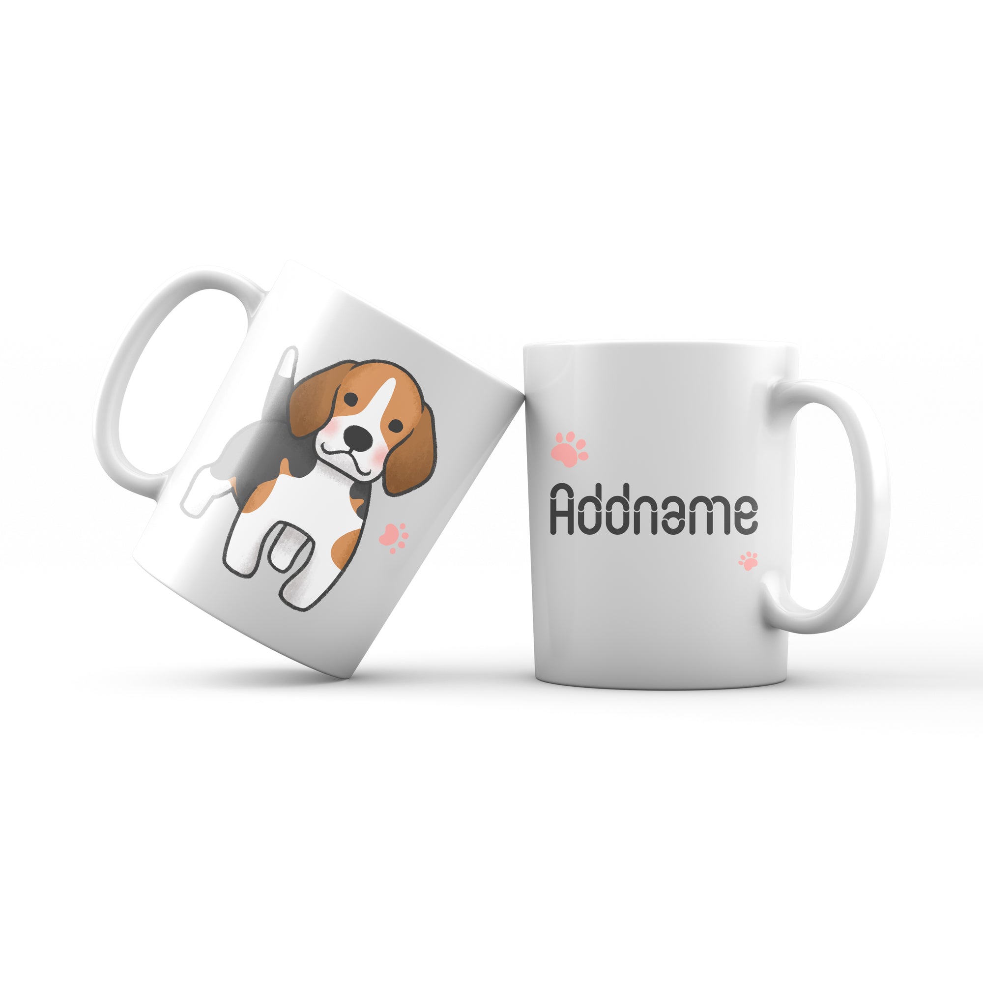 Cute Hand drawn Animals Dogs Beagle Addname Mug