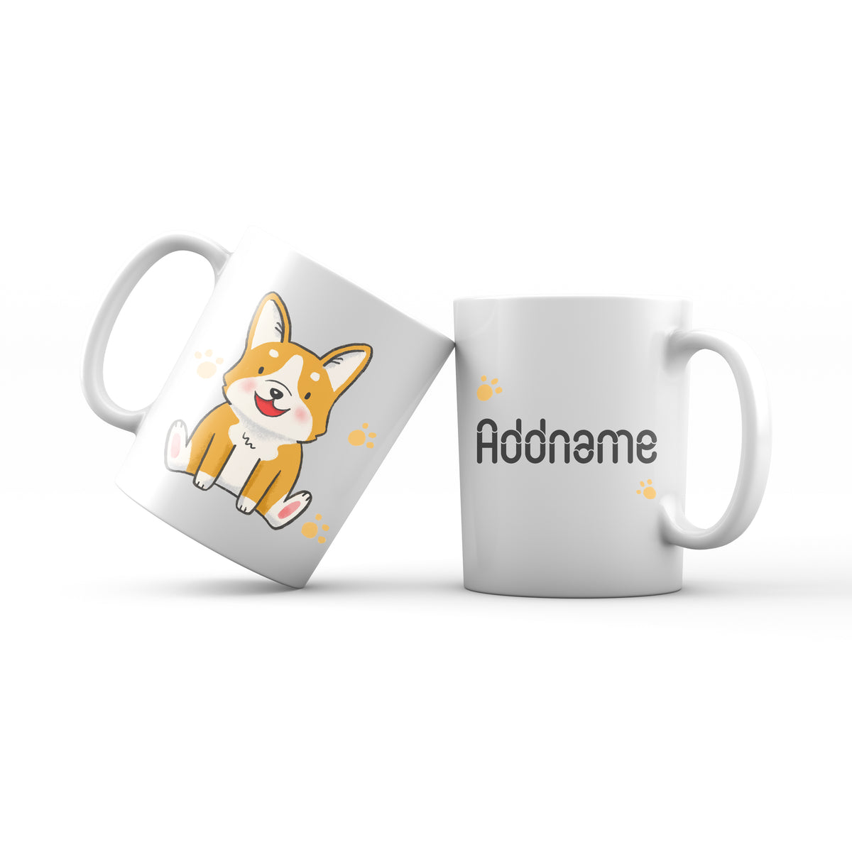 Cute Hand drawn Animals Dogs Corgi Addname Mug