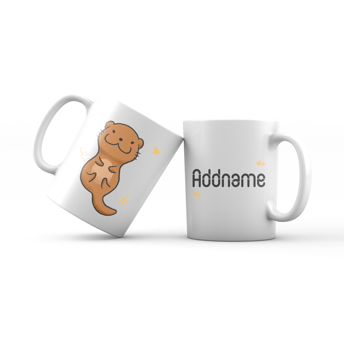 Cute Hand drawn Animals River Otter Addname Mug