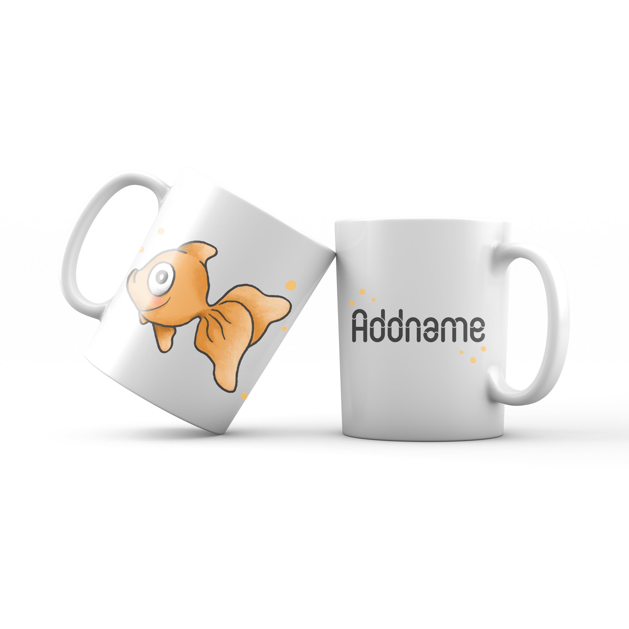 Cute Hand drawn Animals River Goldfish Addname Mug