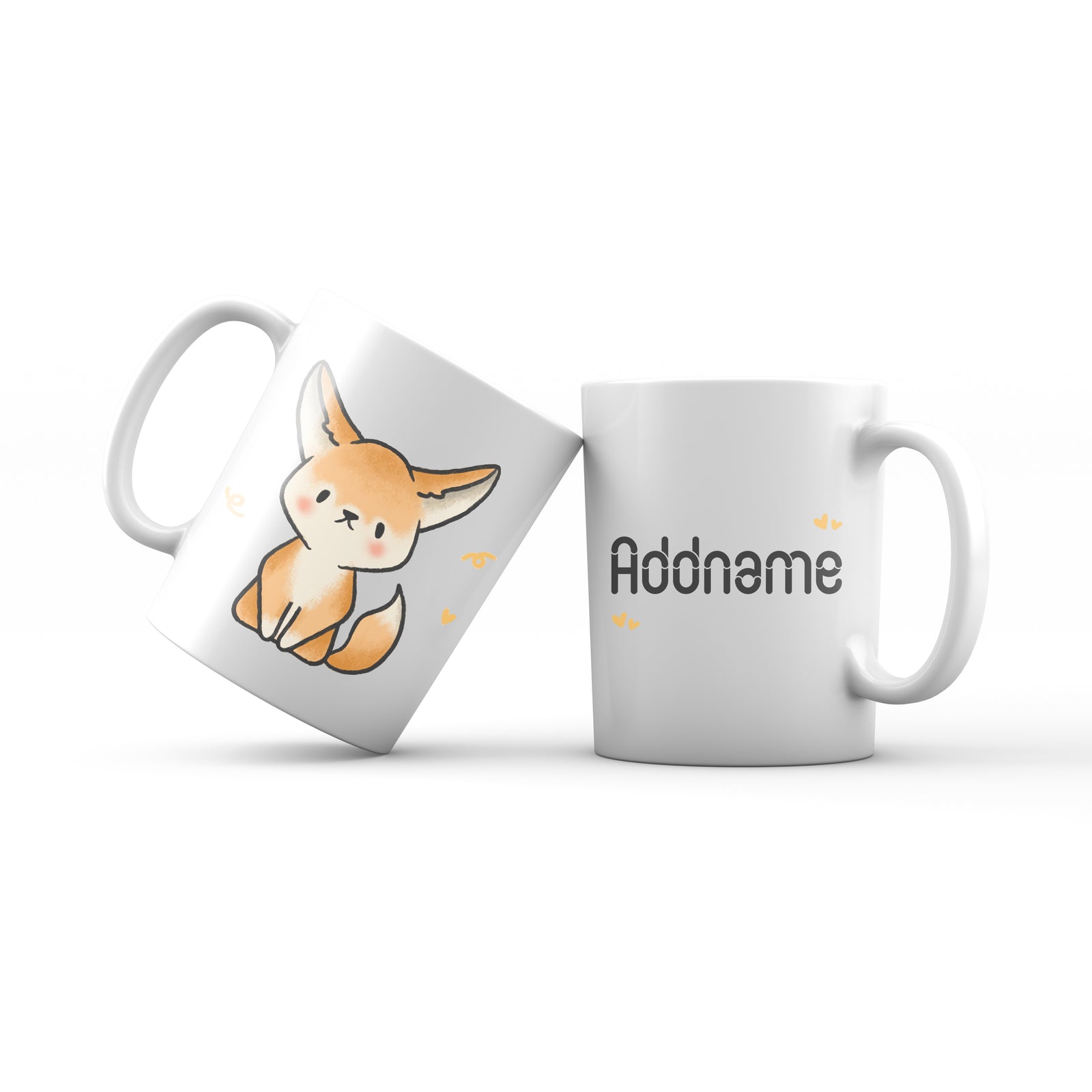Cute Hand drawn Animals Fox Fennec Fox Addname Mug