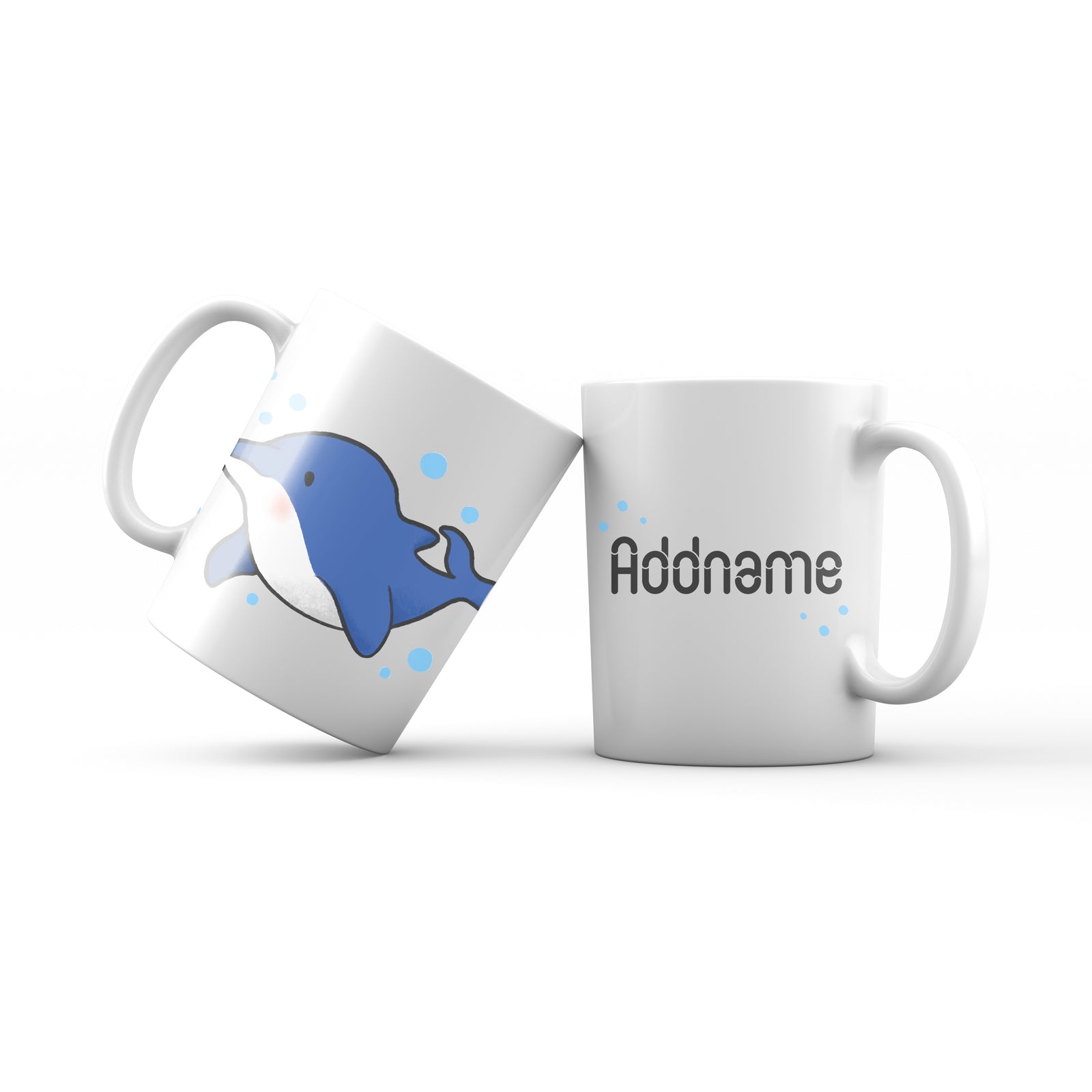 Cute drawn Animals Sea Dolphin Addname Mug
