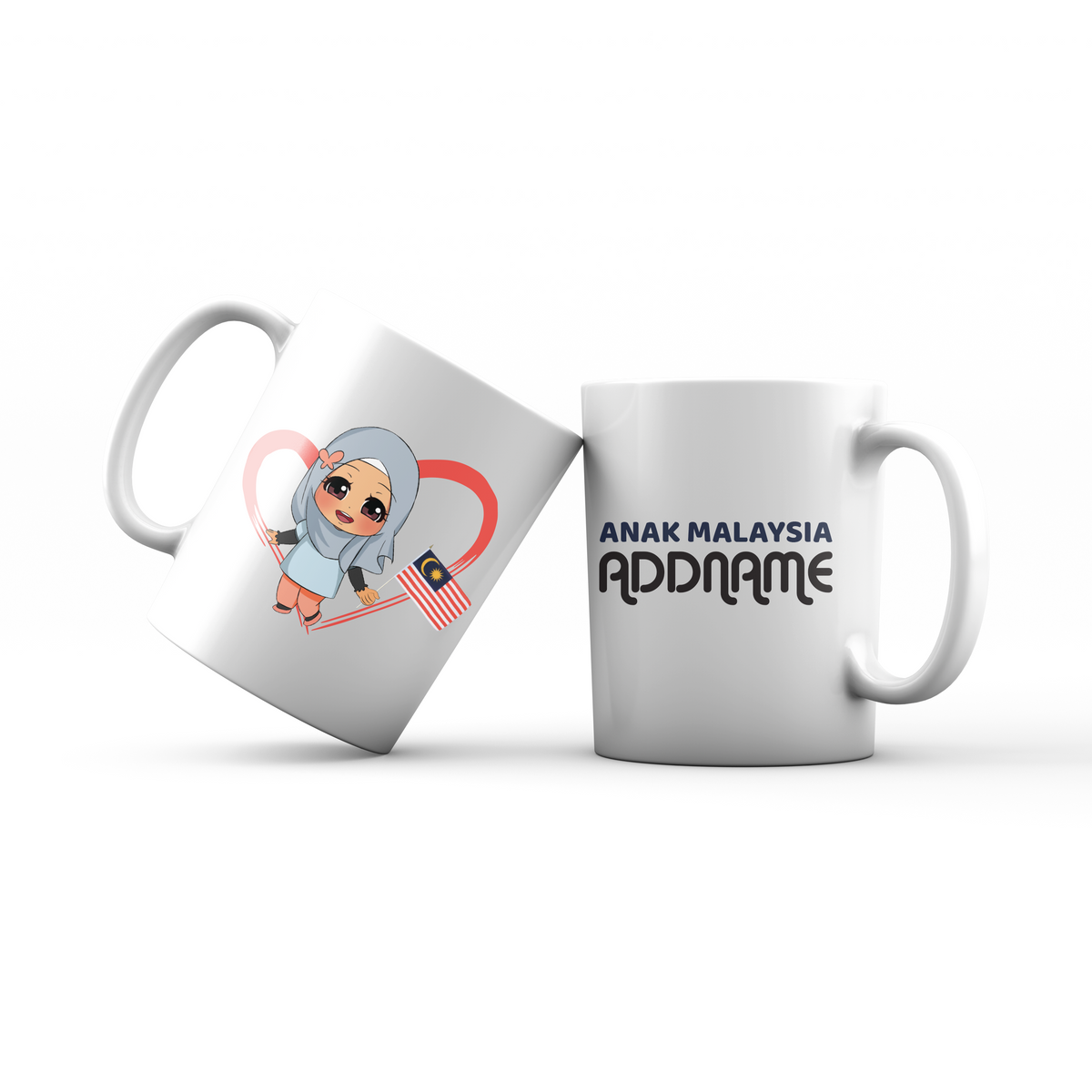 Merdeka Series Anak Malaysia Love Malay Girl Addname Mug