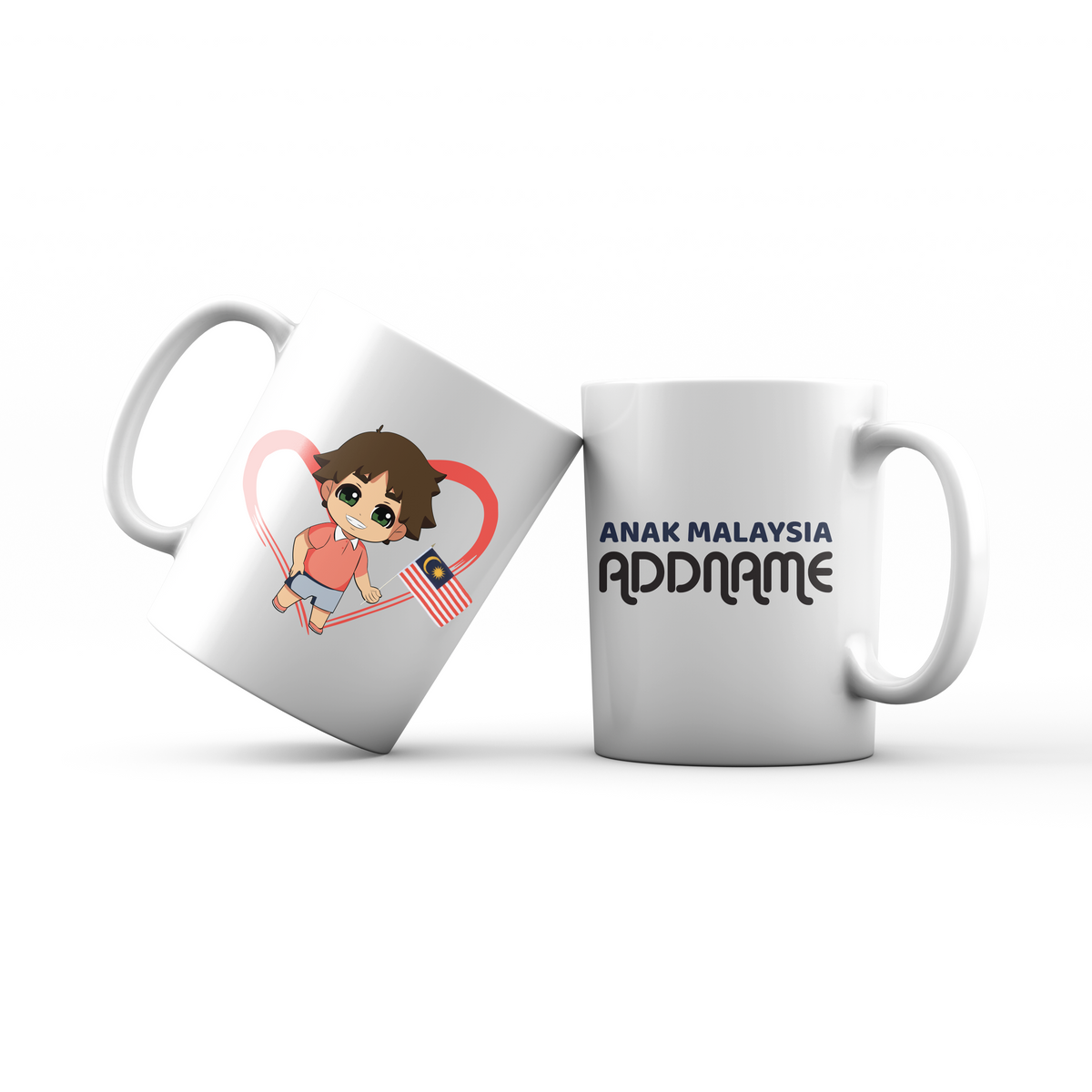 Merdeka Series Anak Malaysia Love Chinese Boy Addname Mug