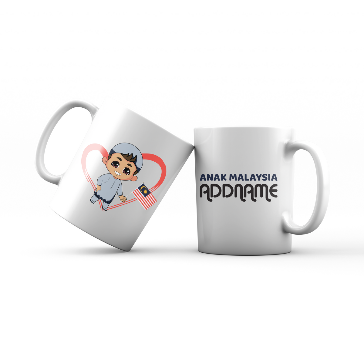 Merdeka Series Anak Malaysia Love Malay Boy Addname Mug