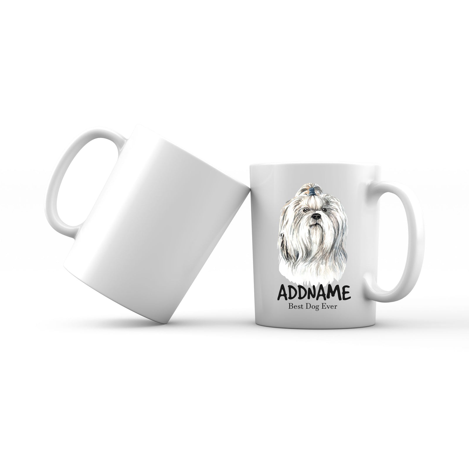 Watercolor Dog Shih Tzu Best Dog Ever Addname Mug