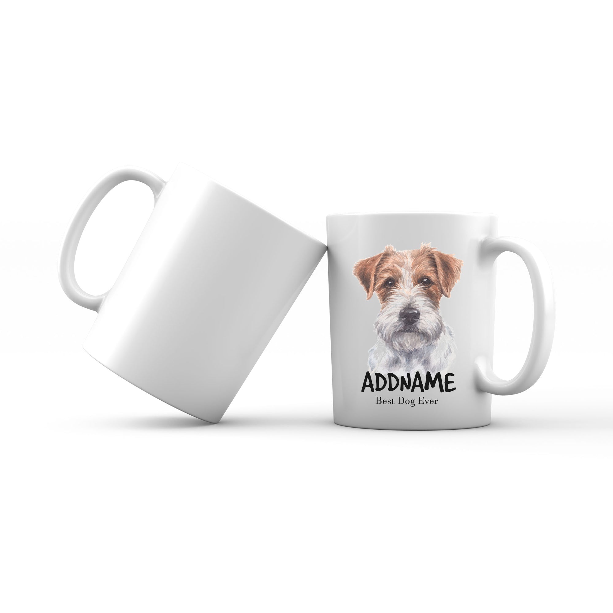Watercolor Dog Jack Russell Hairy Best Dog Ever Addname Mug