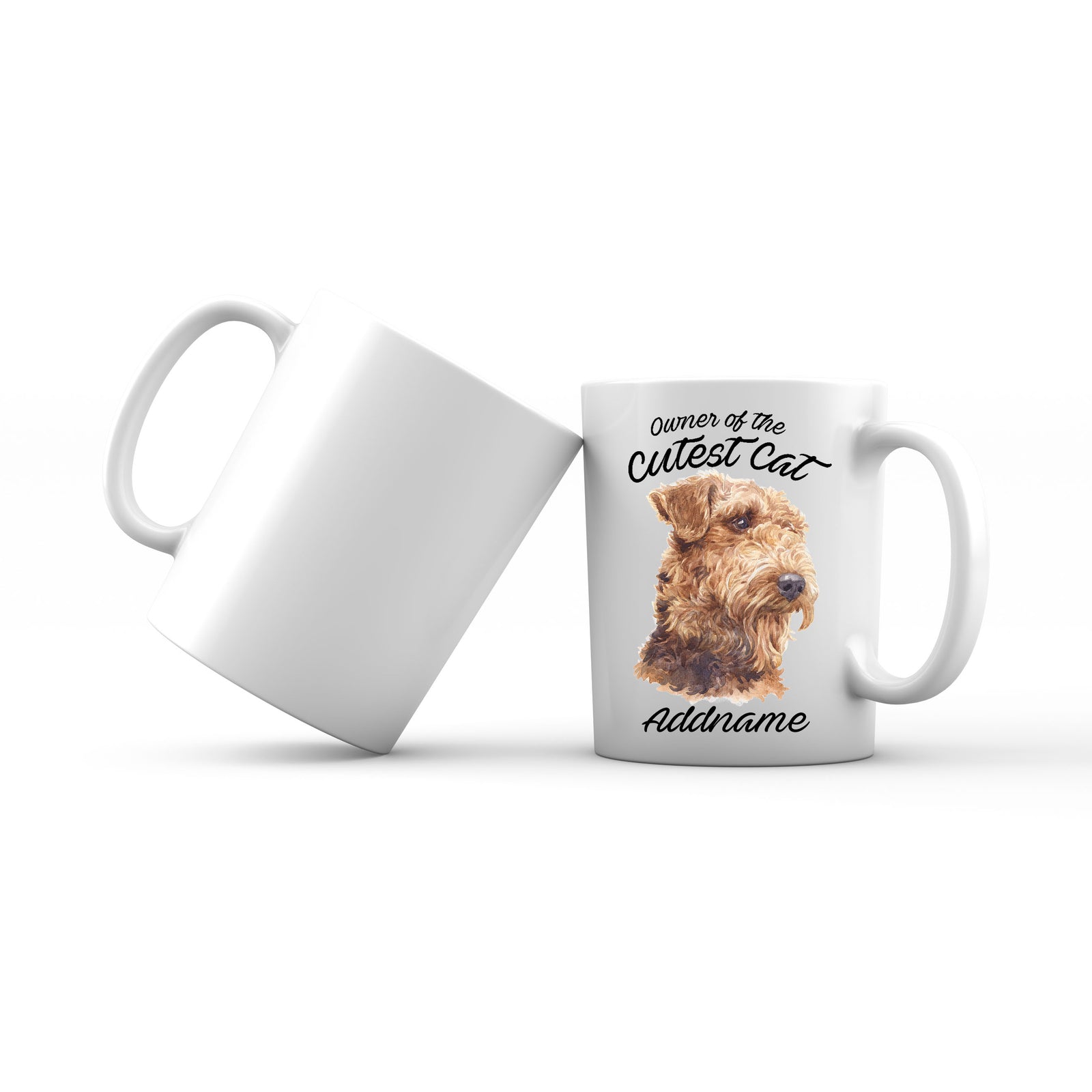 Watercolor Dog Owner Of The Cutest Dog Airedale Terrier Addname Mug