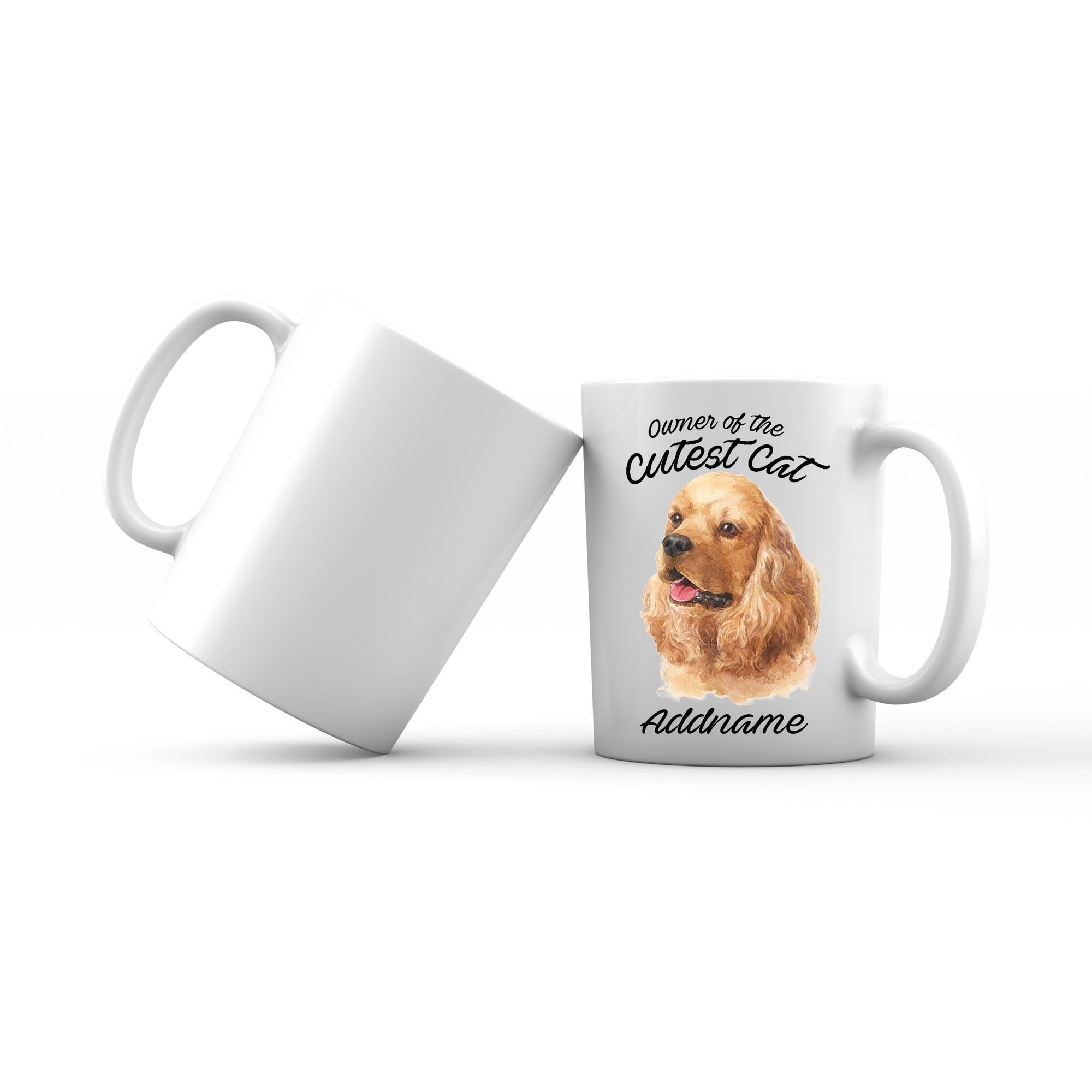 Watercolor Dog Owner Of The Cutest Dog Cocker Spaniel Addname Mug