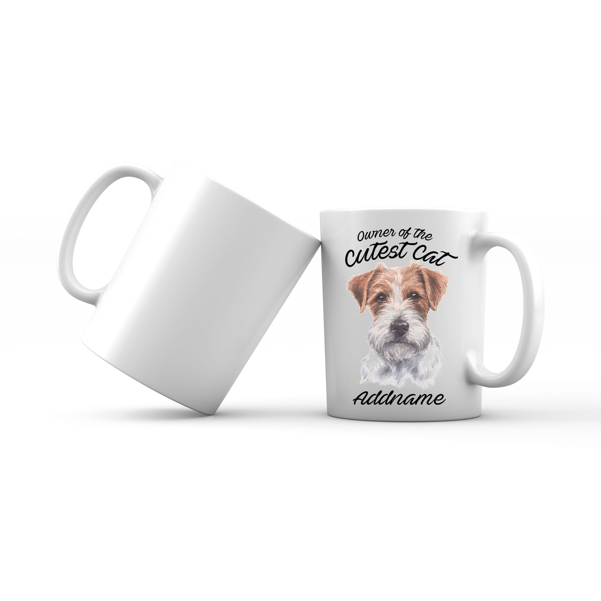 Watercolor Dog Owner Of The Cutest Dog Jack Russell Long Hair Addname Mug