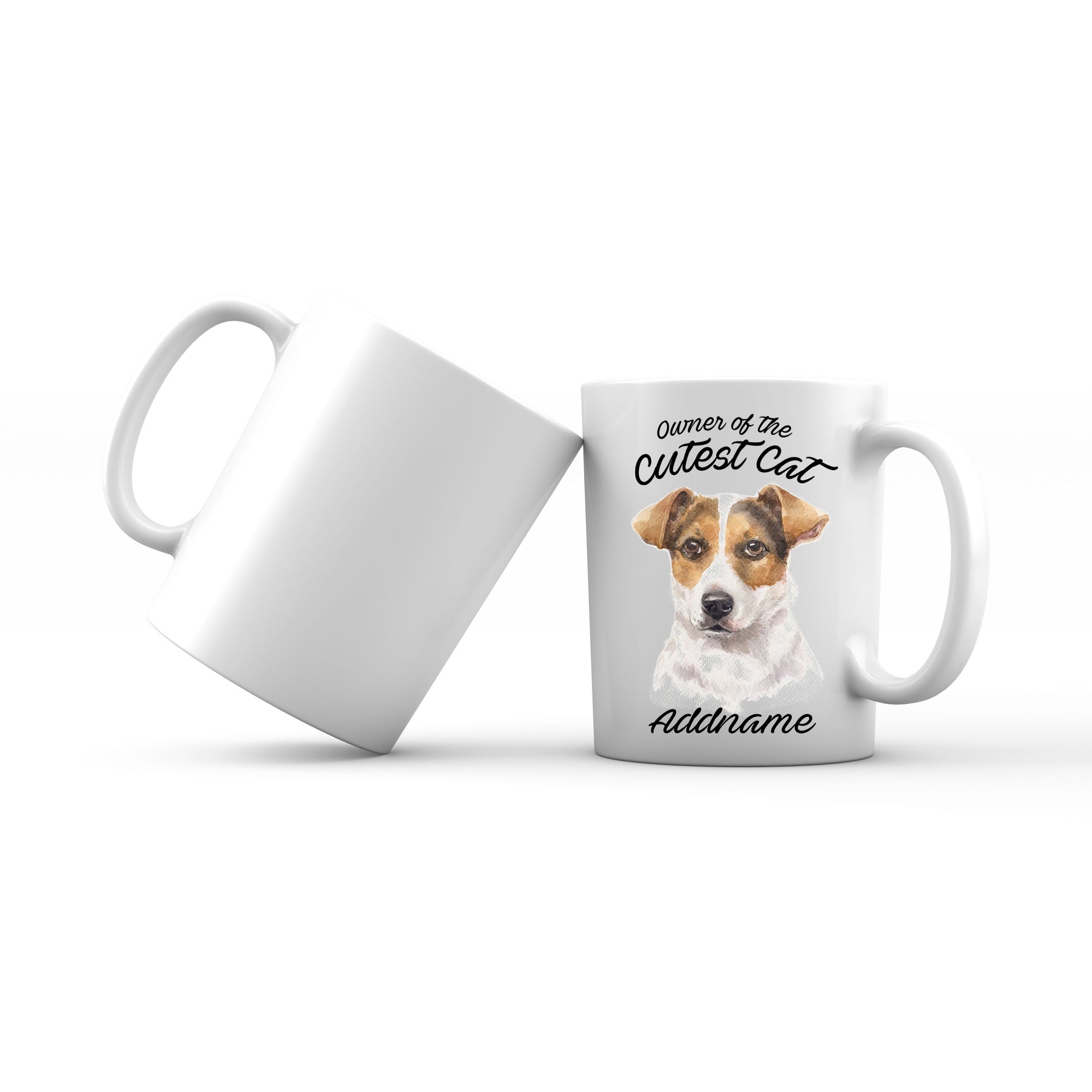 Watercolor Dog Owner Of The Cutest Dog Jack Russell Short Hair Addname Mug