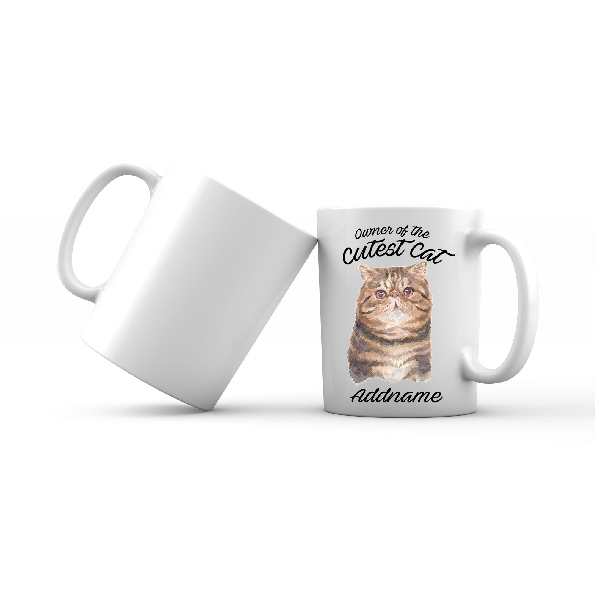 Watercolor Owner Of The Cutest Cat Exotic Shorthair Brown Addname Mug