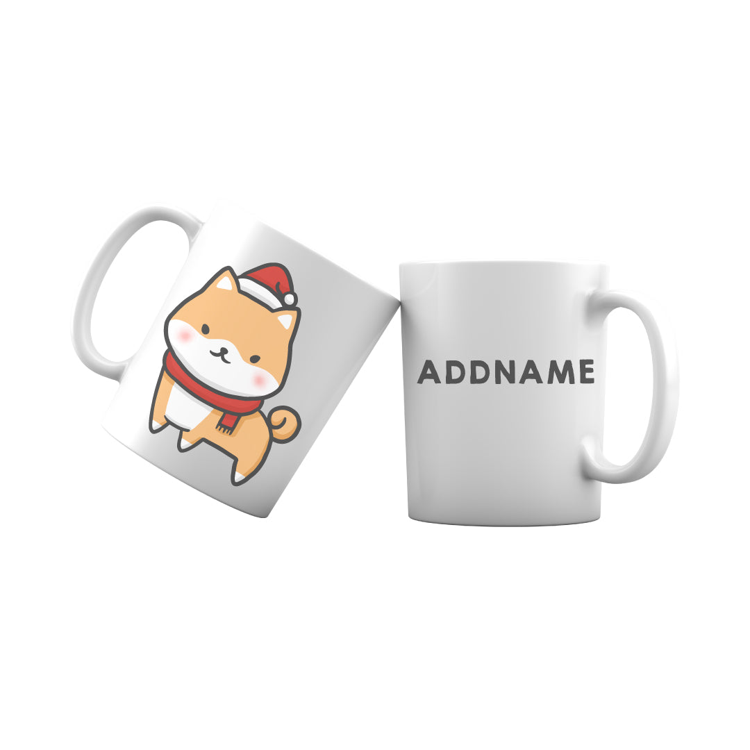 Xmas Cute Shiba Inu Addname Mug
