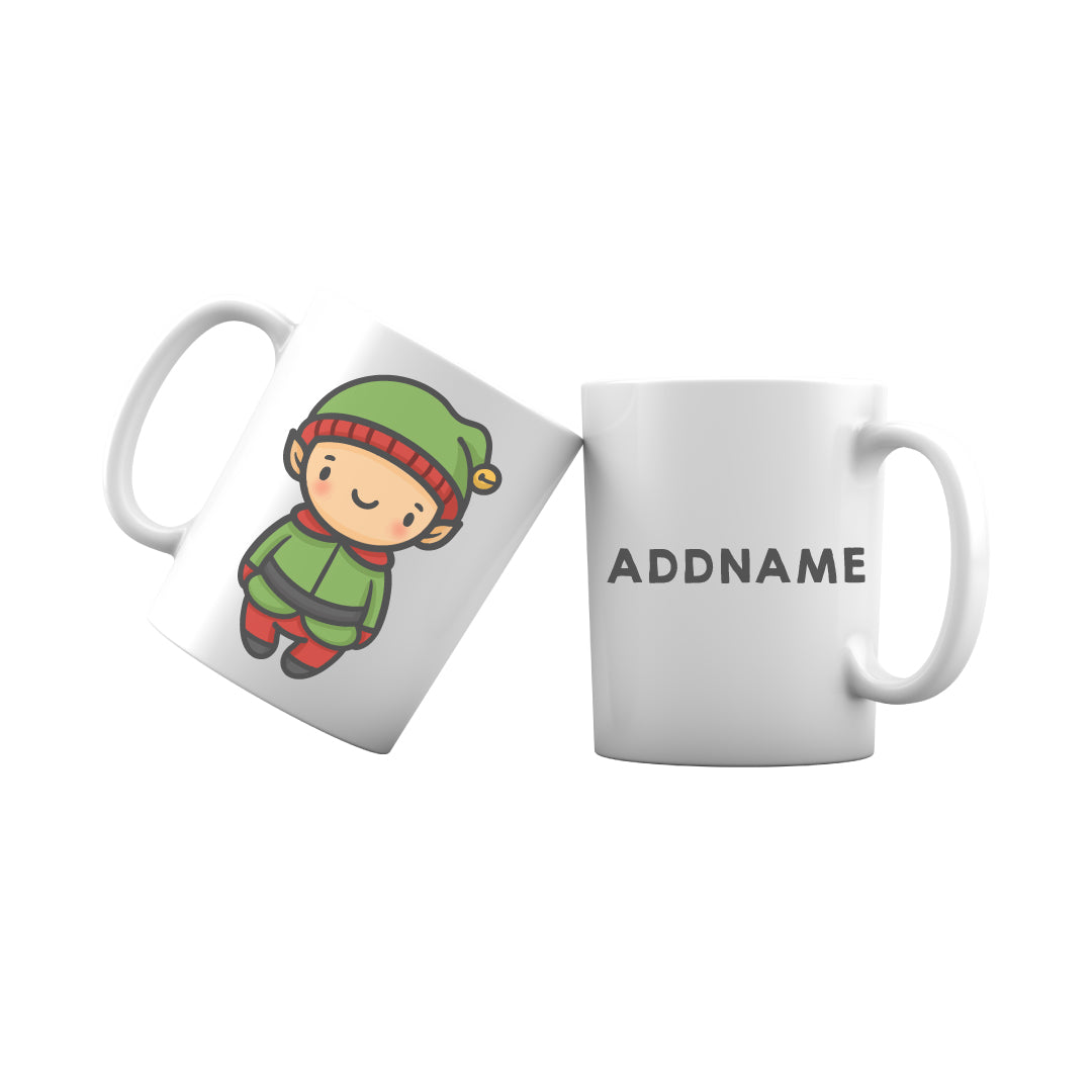 Xmas Cute Elf Addname Mug