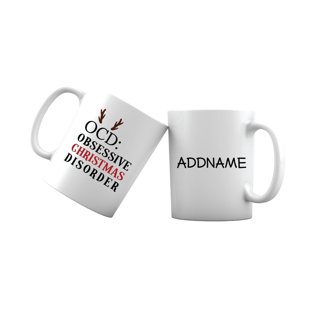Xmas OCD Obsessive Christmas Disorder Mug