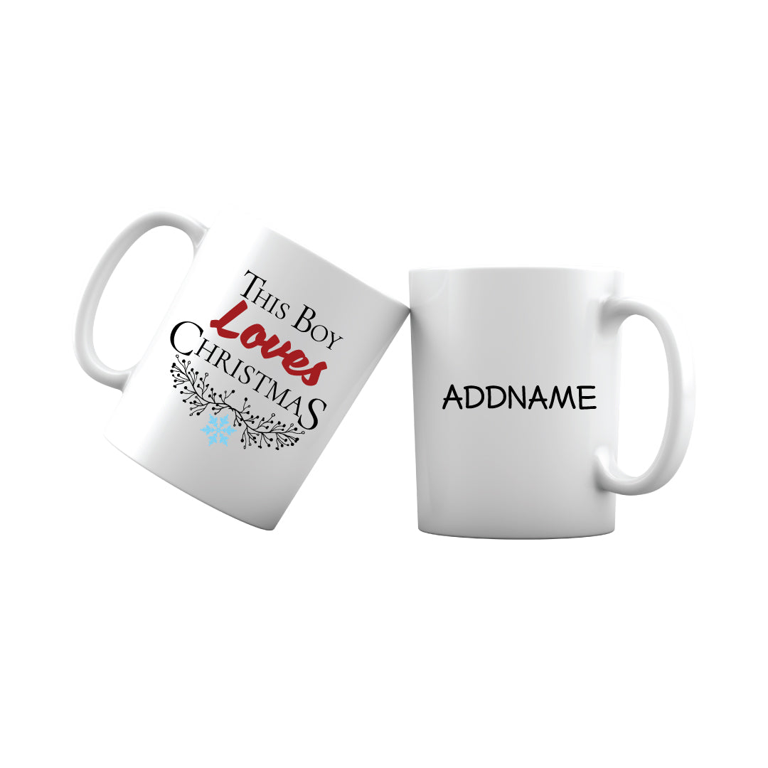 Xmas This Boy Loves Christmas Mug
