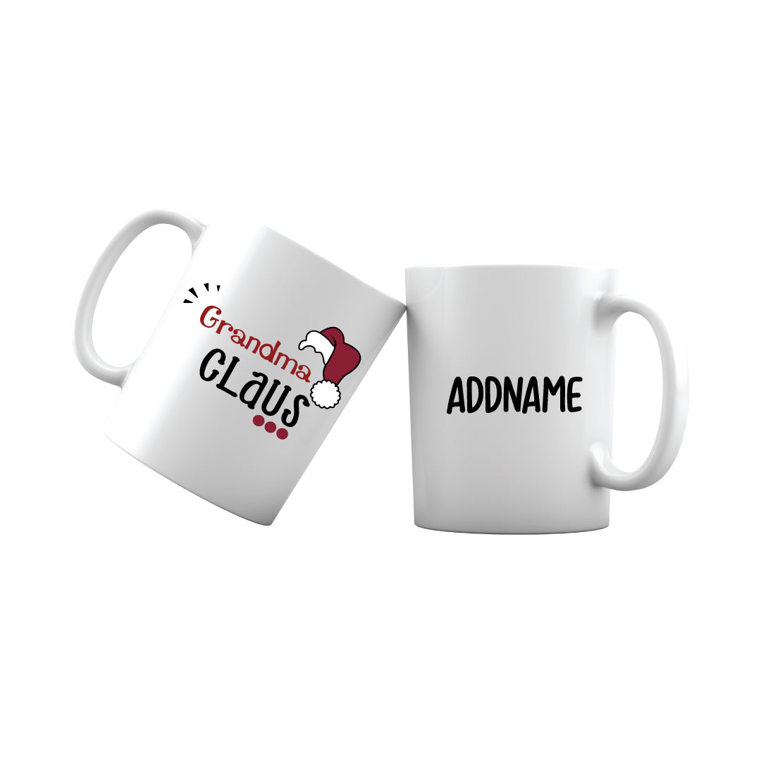 Xmas Grandma Claus with Santa Hat Mug