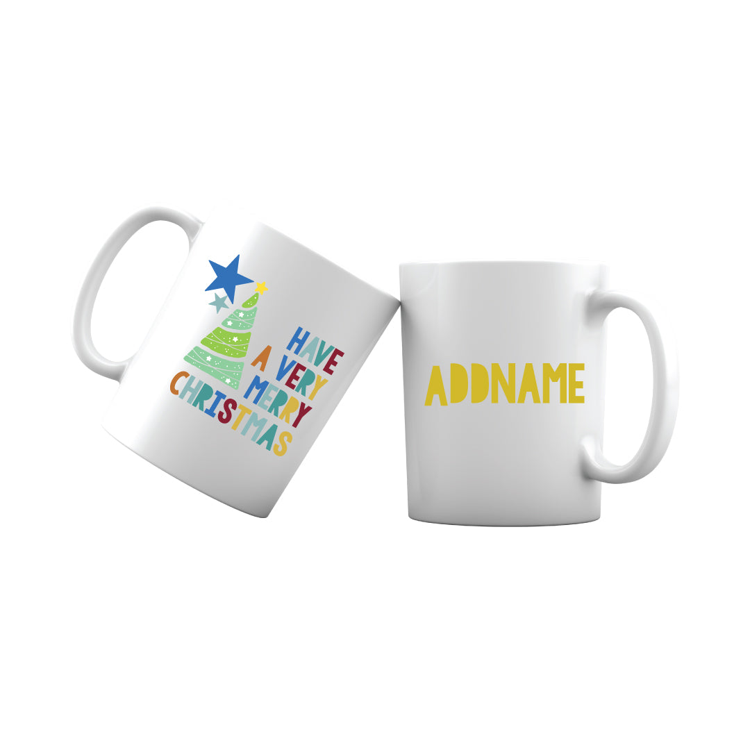 Xmas Have A Very Merry Christmas with Christmas Tree Mug