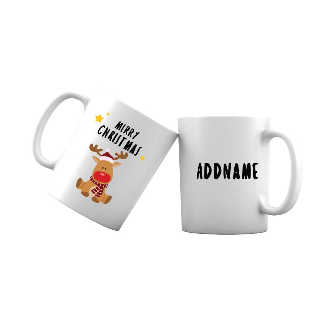 Xmas Cute Reindeer Merry Christmas Mug