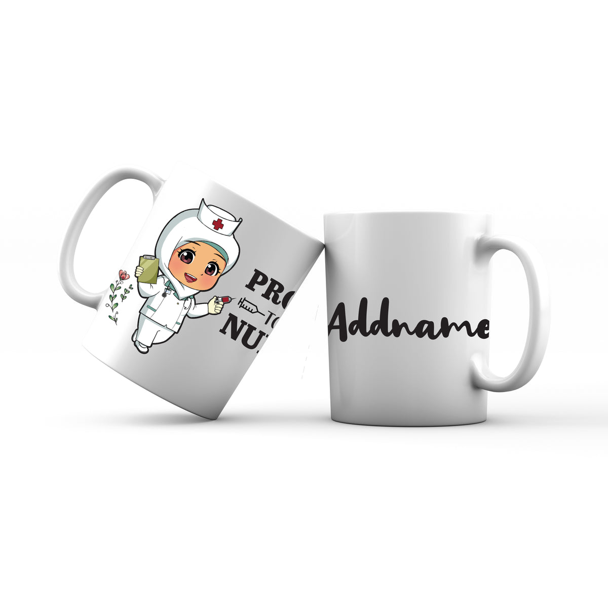 Proud To Be A Nurse Chibi Female Malay Mug