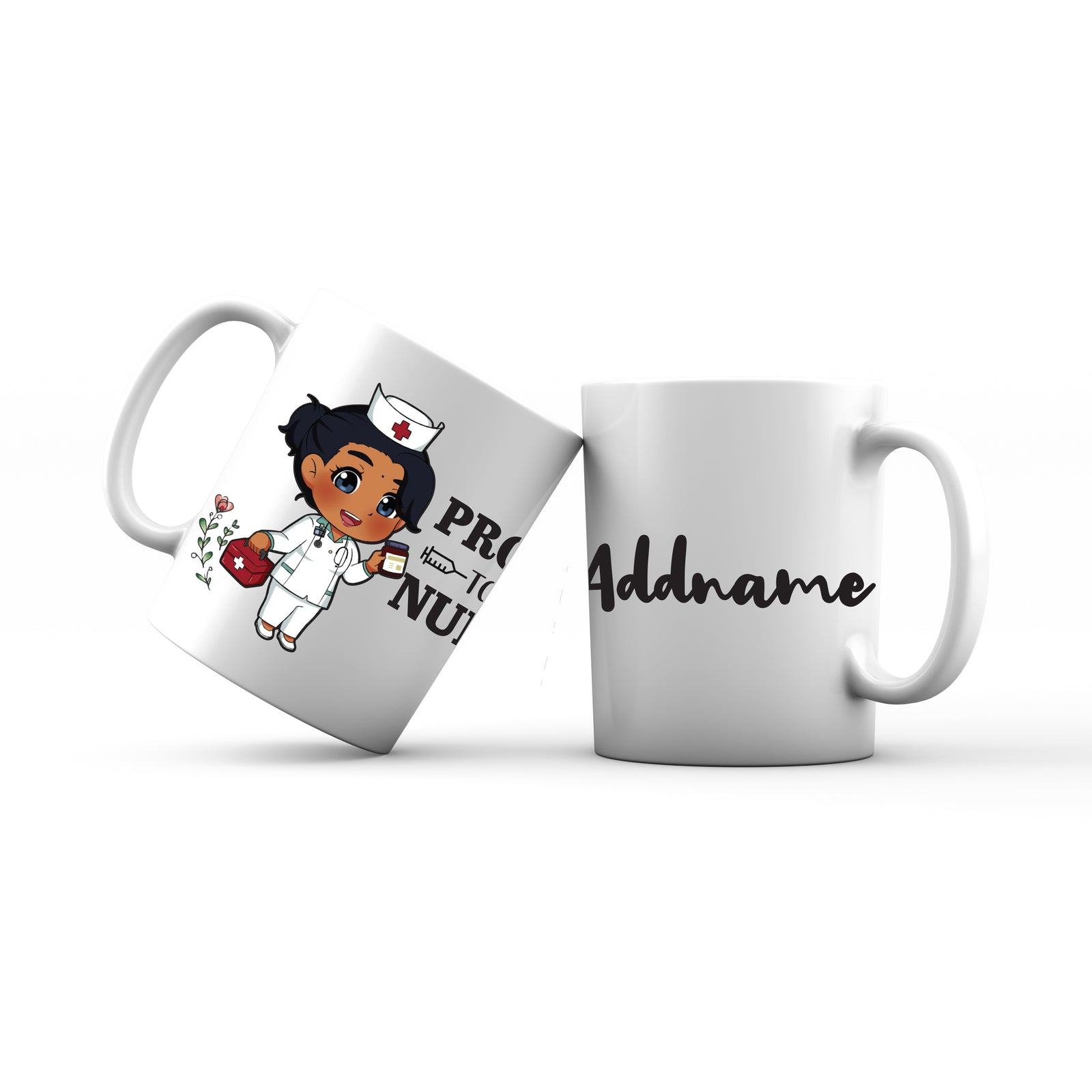Proud To Be A Nurse Chibi Female Indian Mug