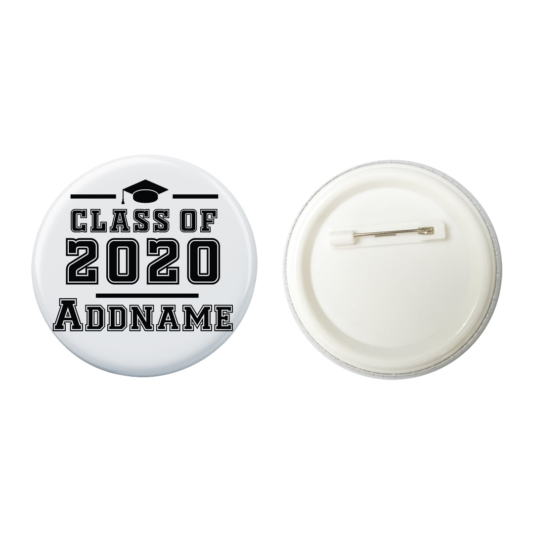 Graduation Series Simple Cap Class of Year Button Badge with Back Pin (58mm)