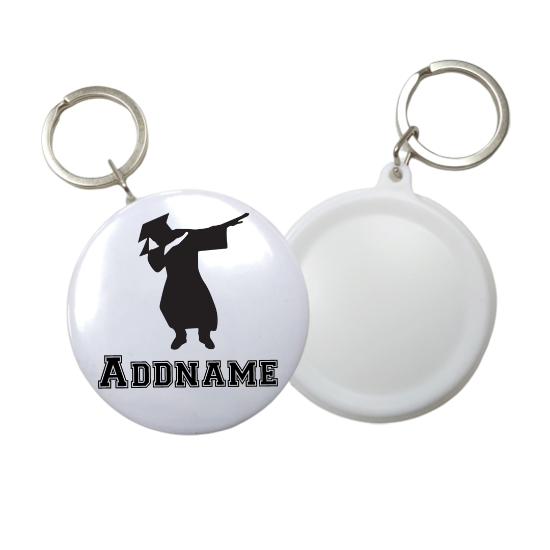 Graduation Series Dab Button Badge with Key Ring (58mm)