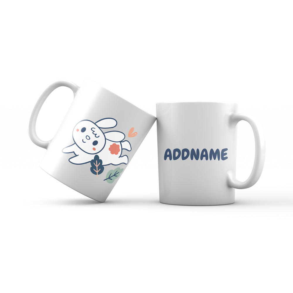 Super Cute Rabbit Running In Field Mug