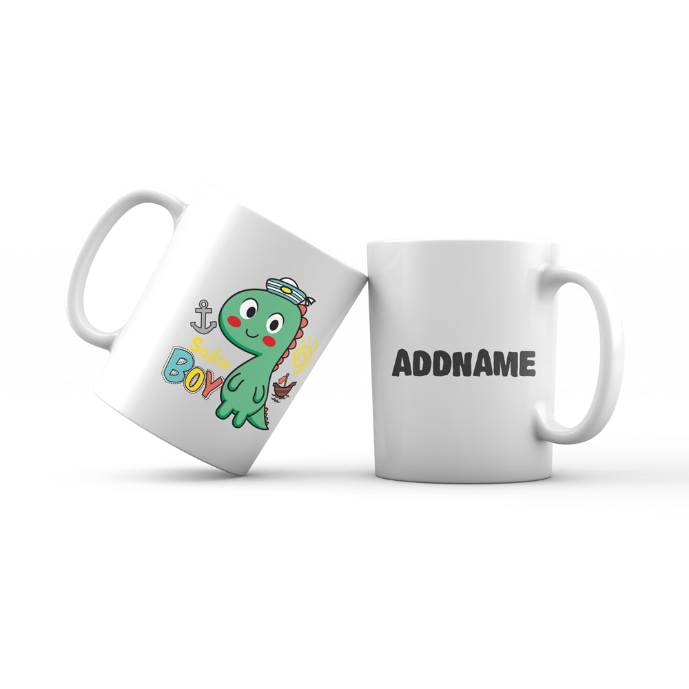Super Cute Dinosaur Sailor Boy Mug