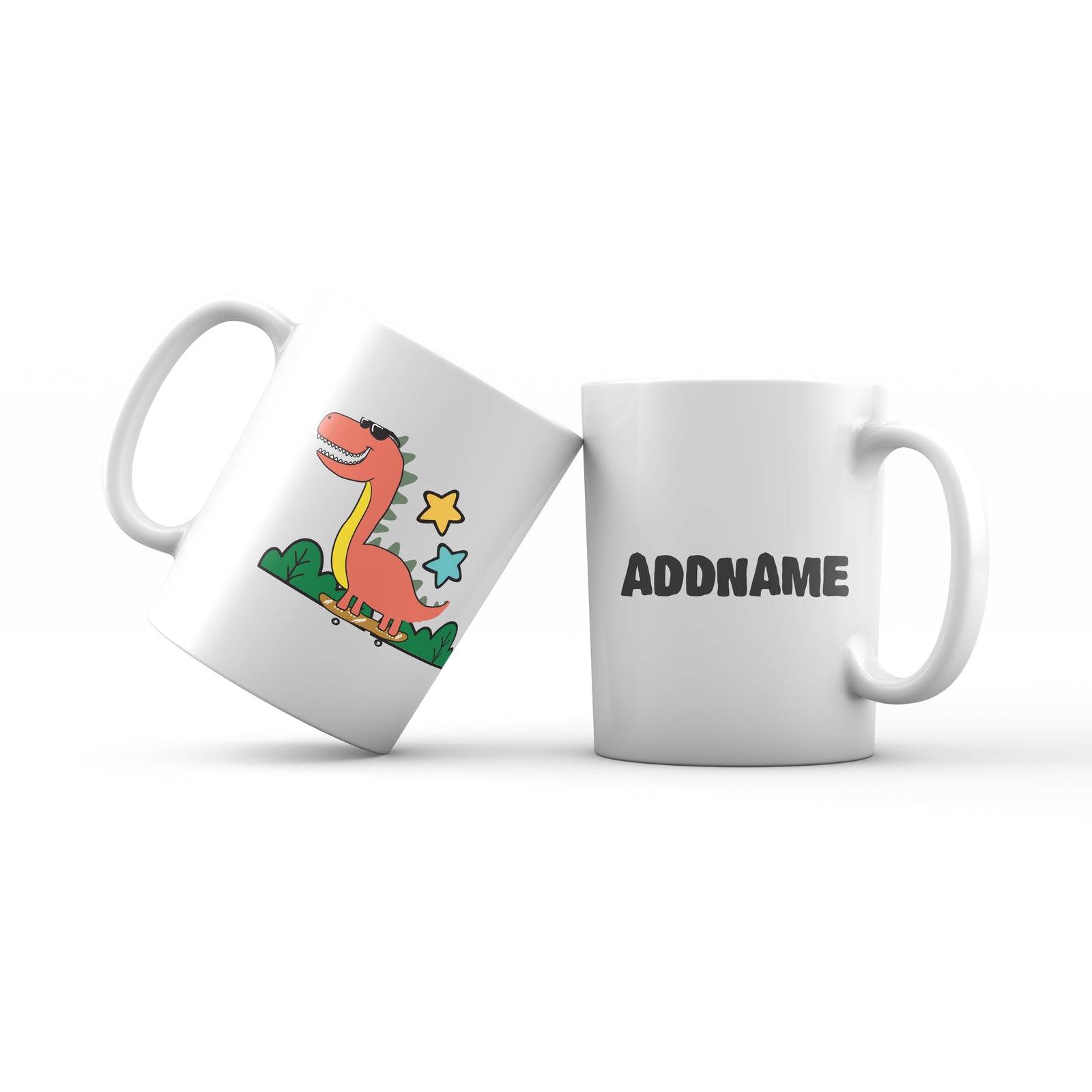 Super Cute Dinosaur Red Skater Mug