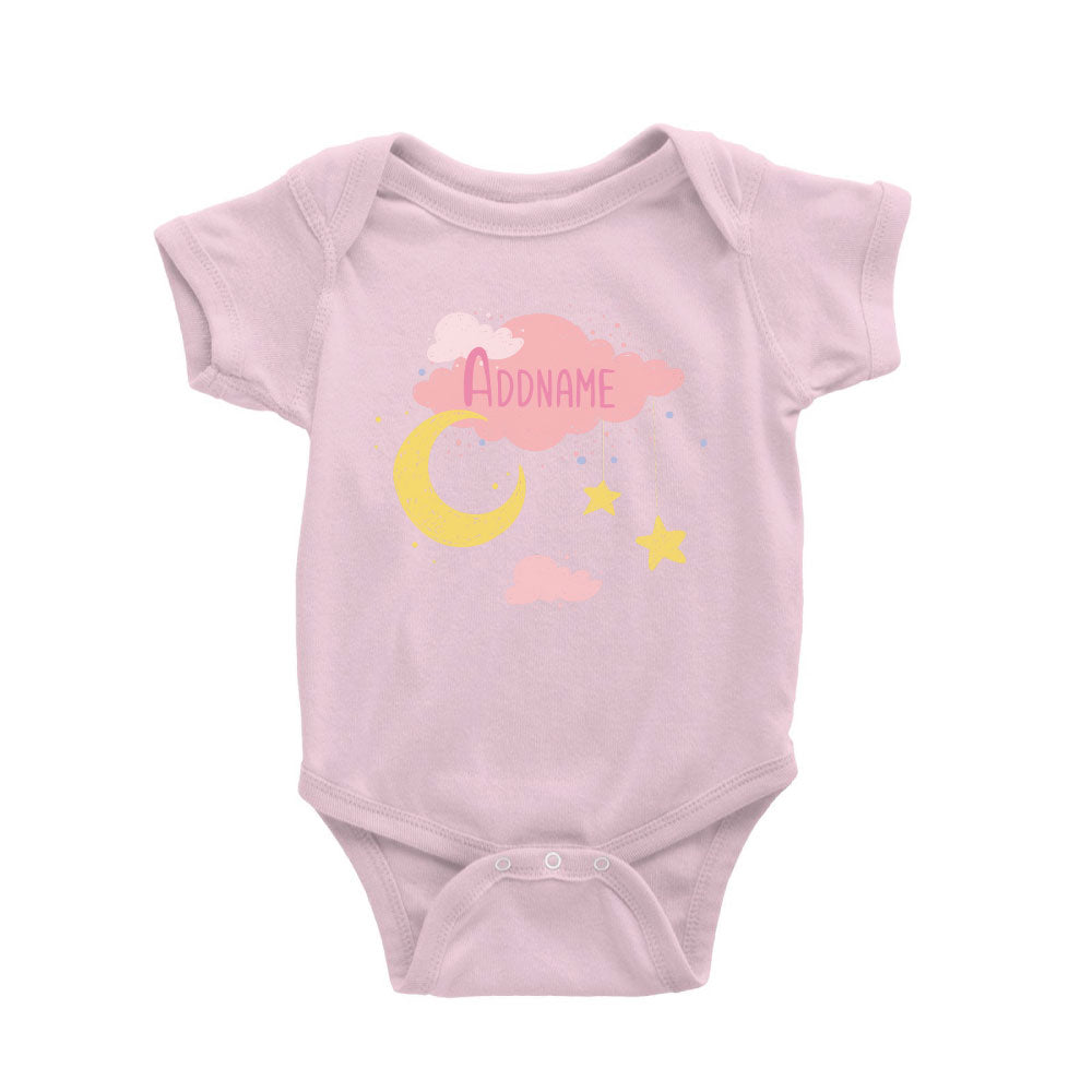 Girl Baby Moon And Stars Baby Romper