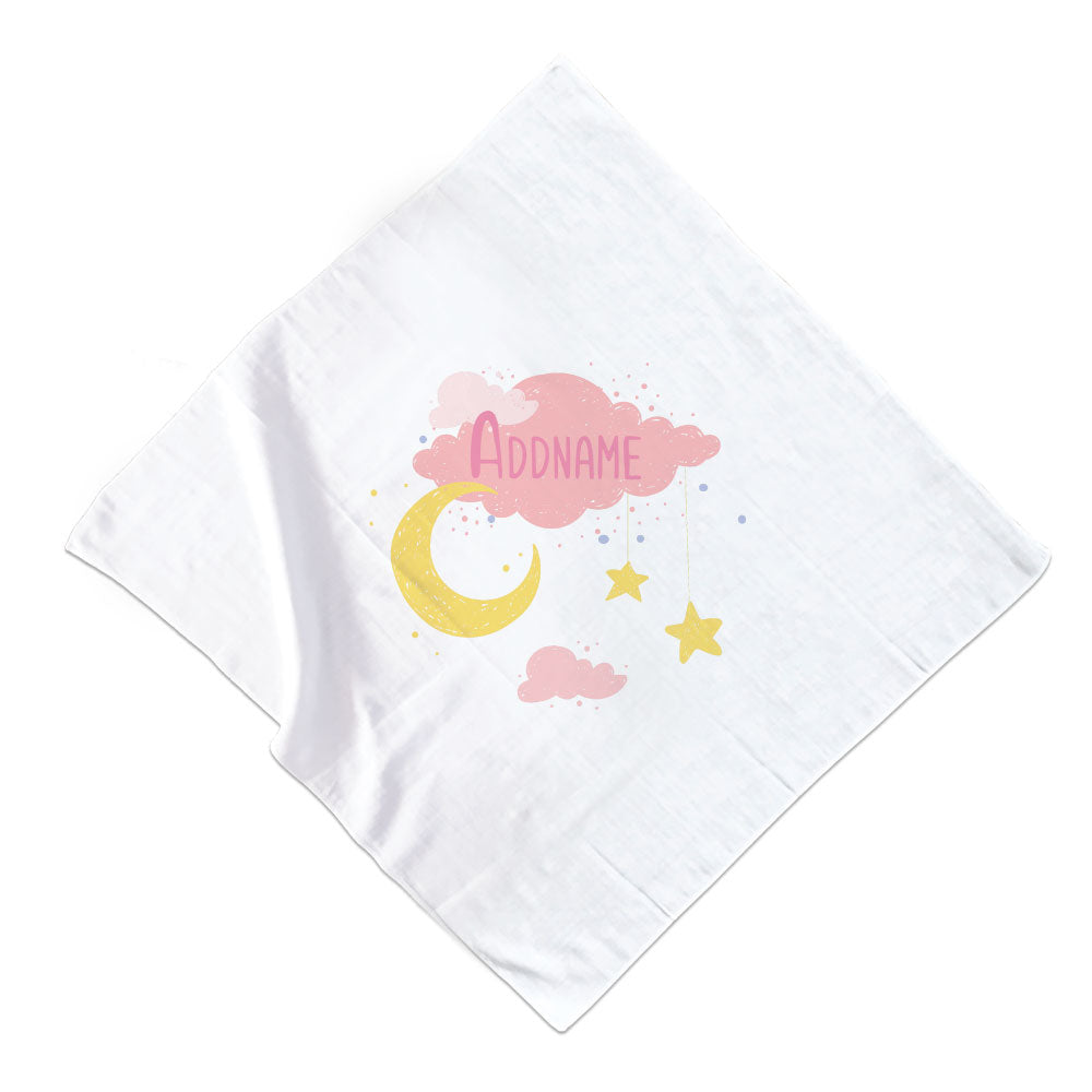Girl Baby Moon And Stars Muslin