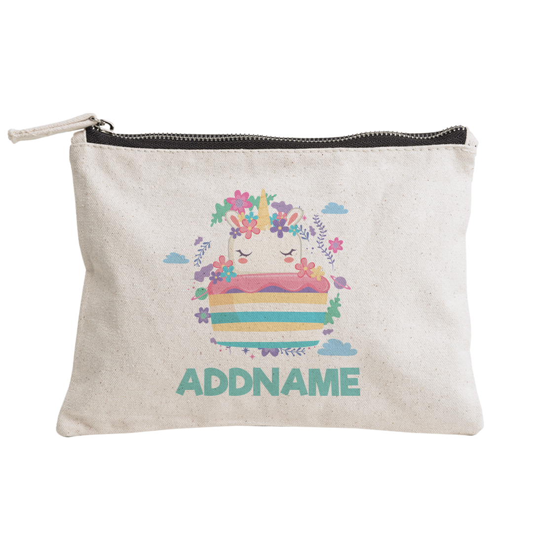 Unicorn with Donut  Zipper Pouch